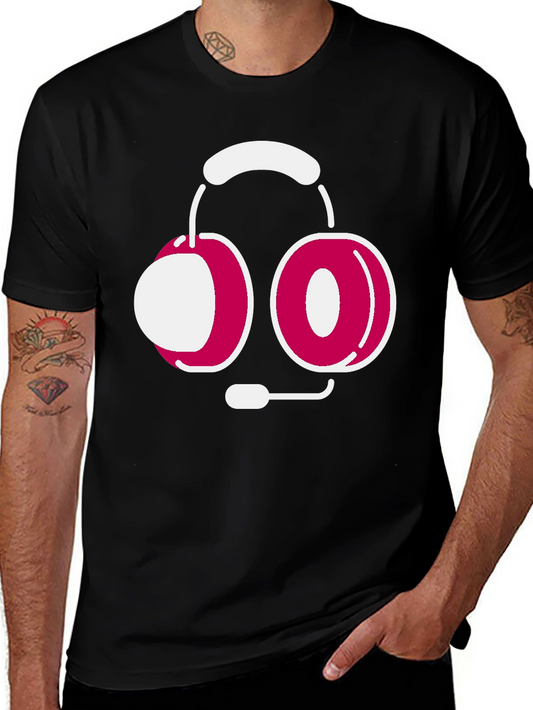 Gamer Headset Graphic Tee - Modern Style