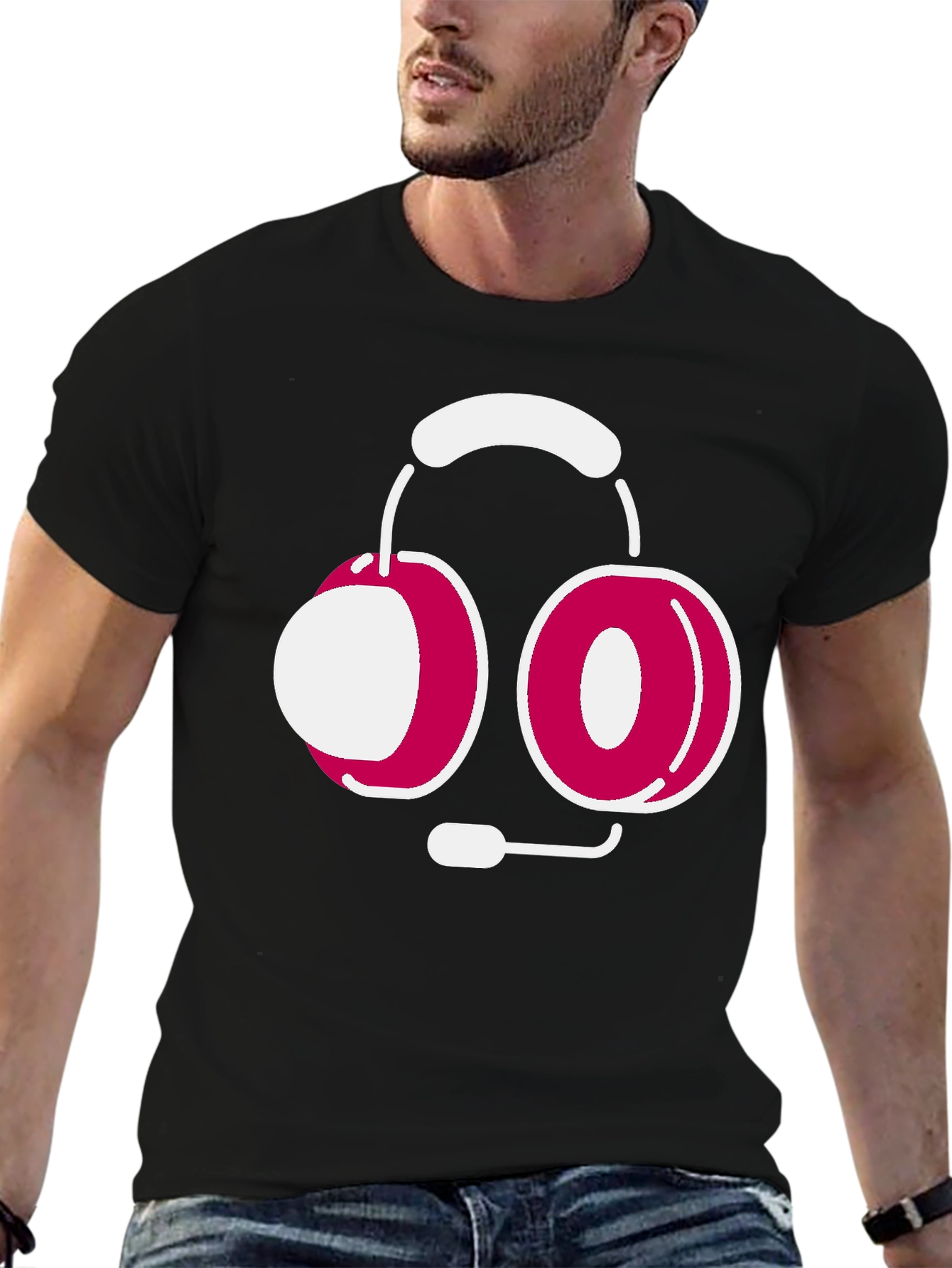 Gamer Headset Graphic Tee - Modern Style