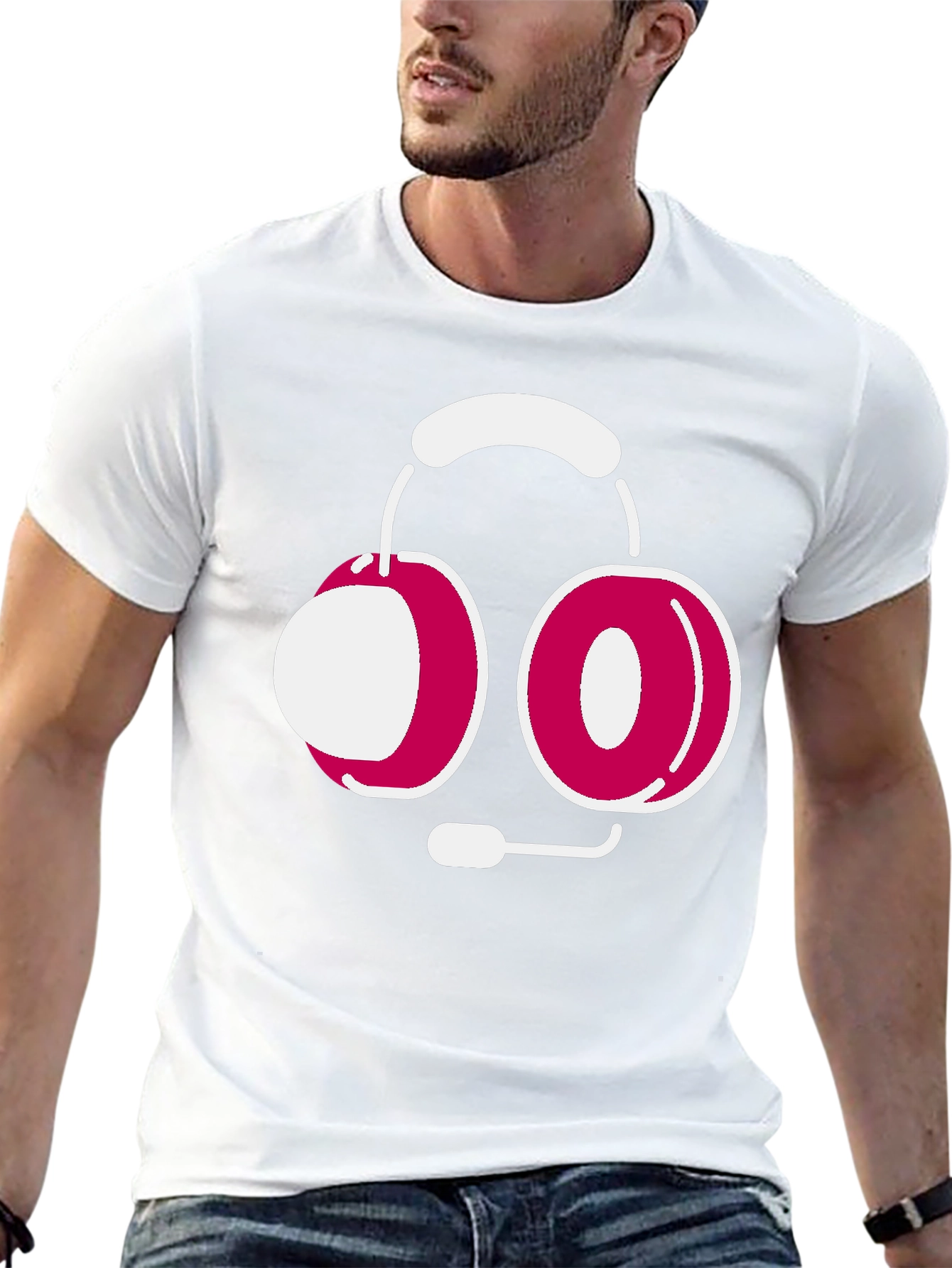 Gamer Headset Graphic Tee - Modern Style