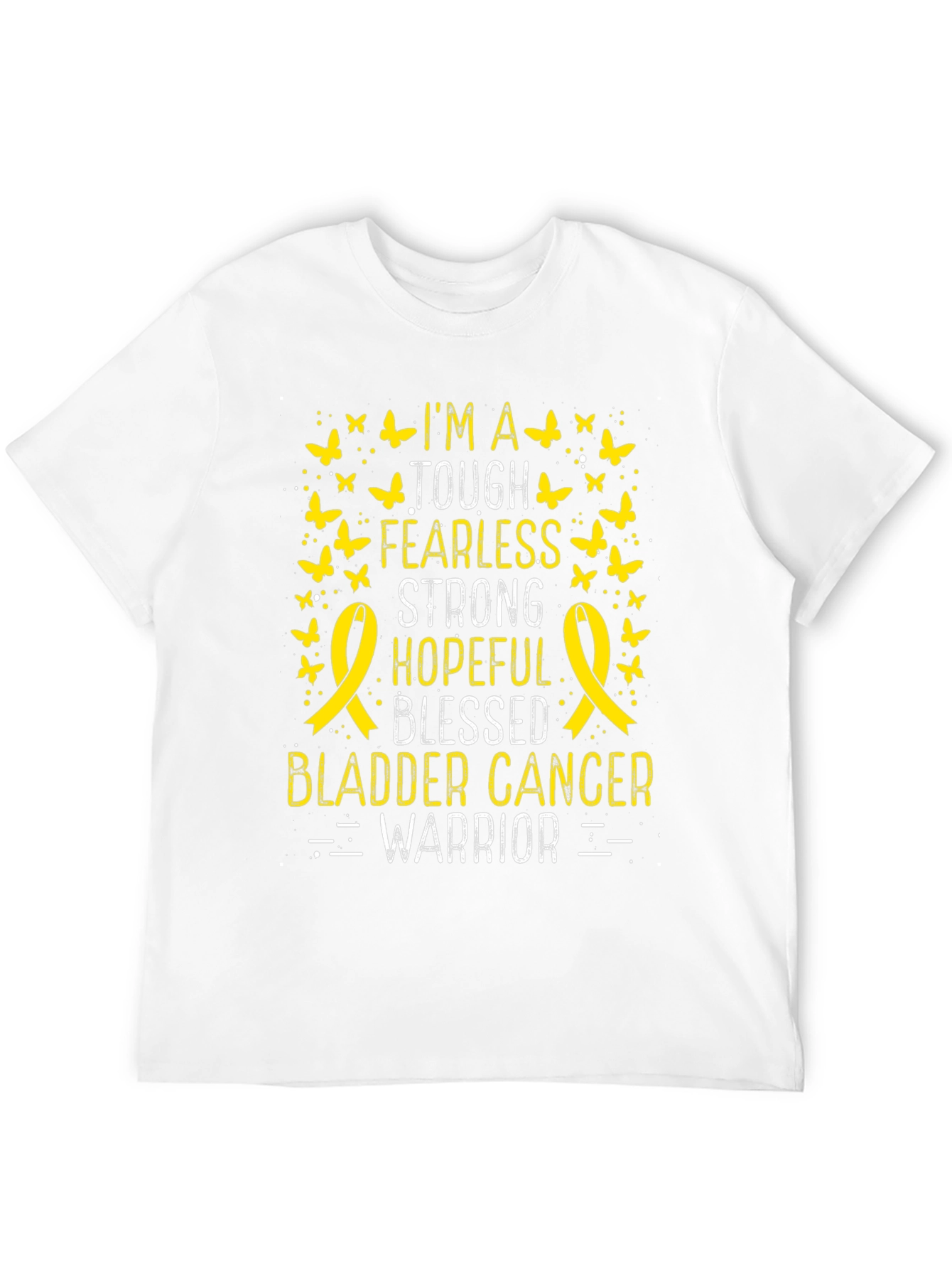 Bladder Cancer Warrior T-Shirt: Tough Fearless Strong