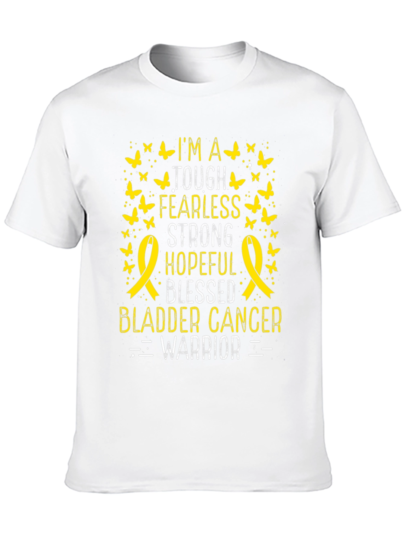 Bladder Cancer Warrior T-Shirt: Tough Fearless Strong