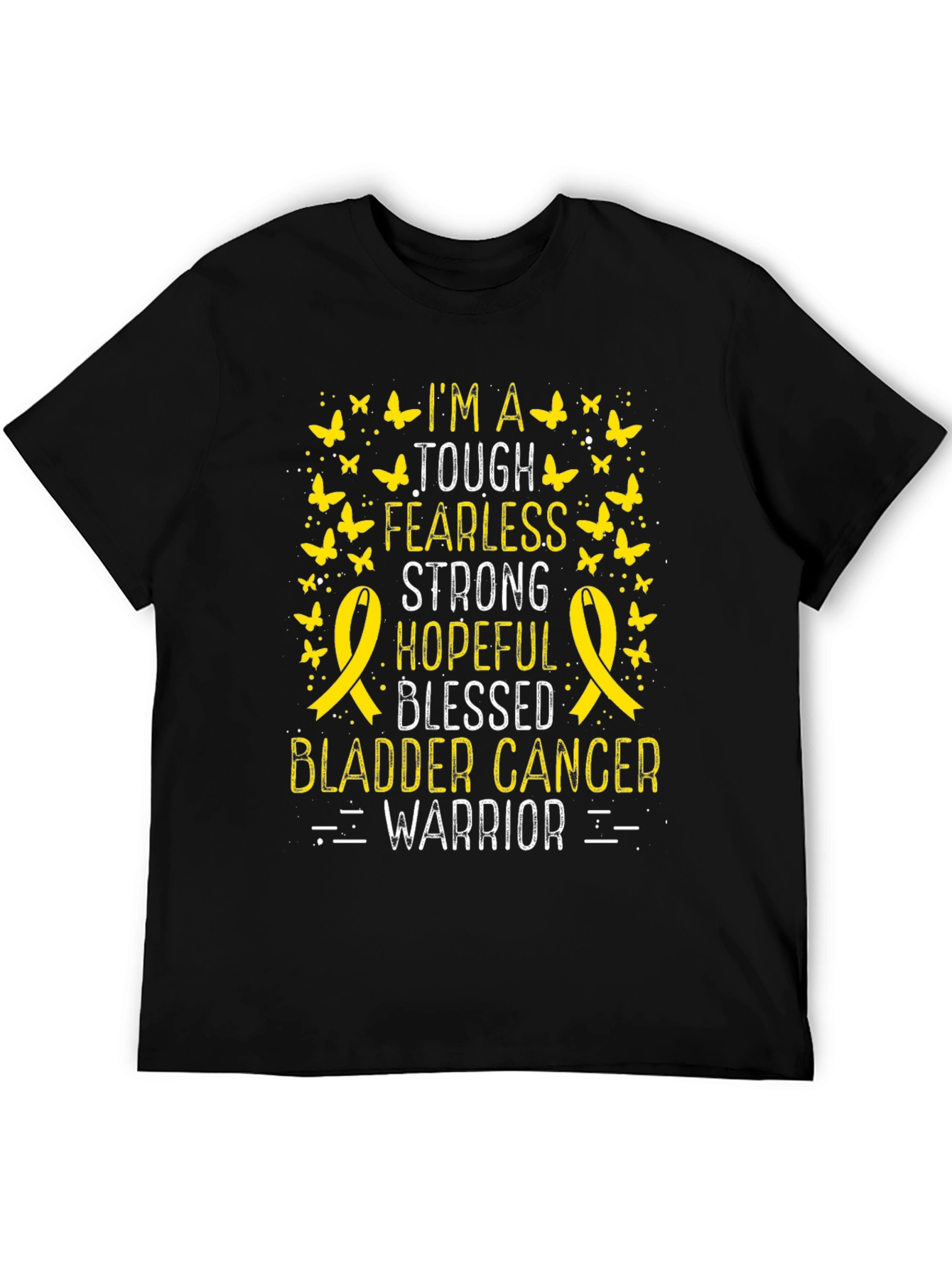 Bladder Cancer Warrior T-Shirt: Tough Fearless Strong