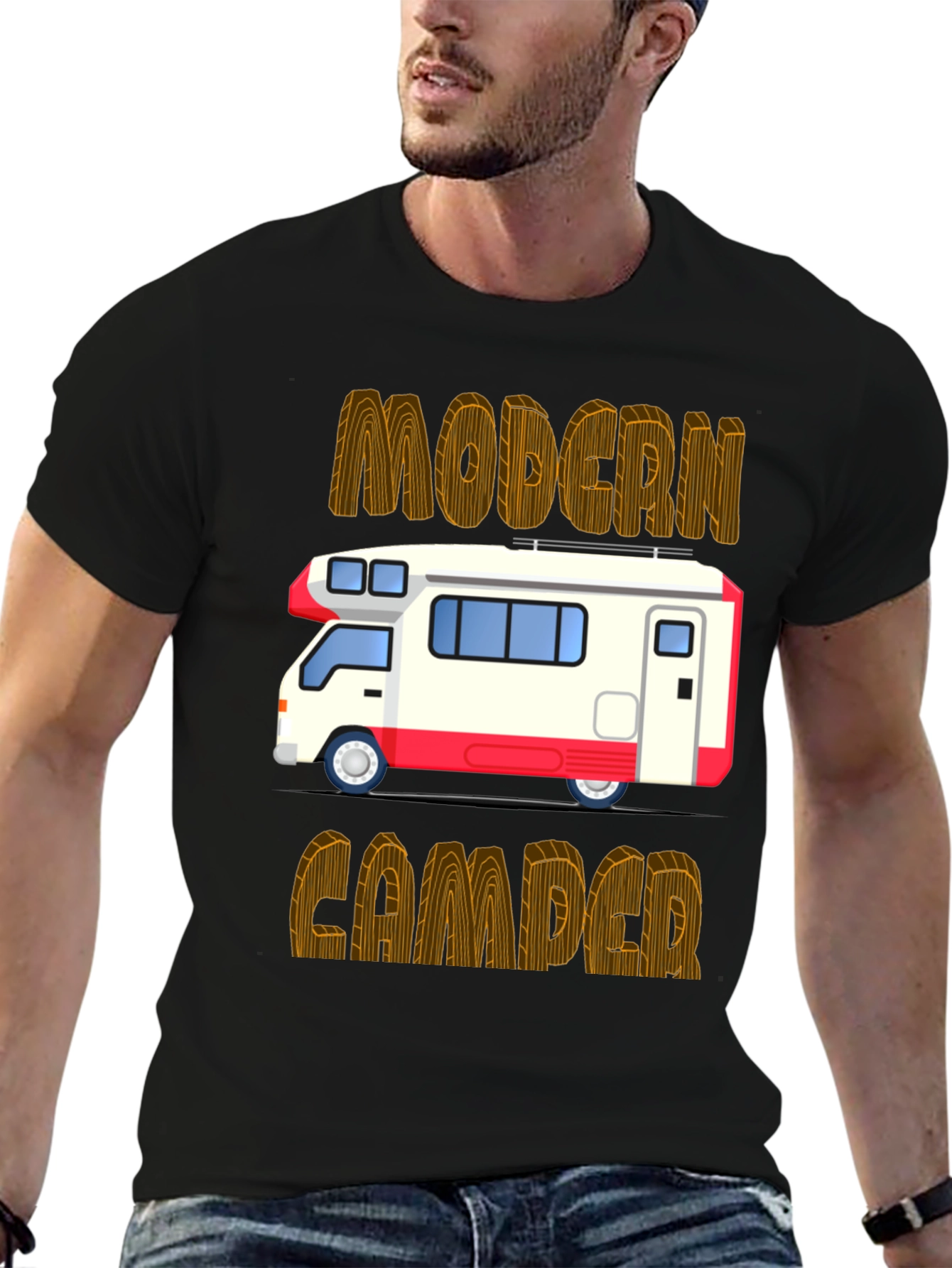 Modern Camper Graphic Tee - Black