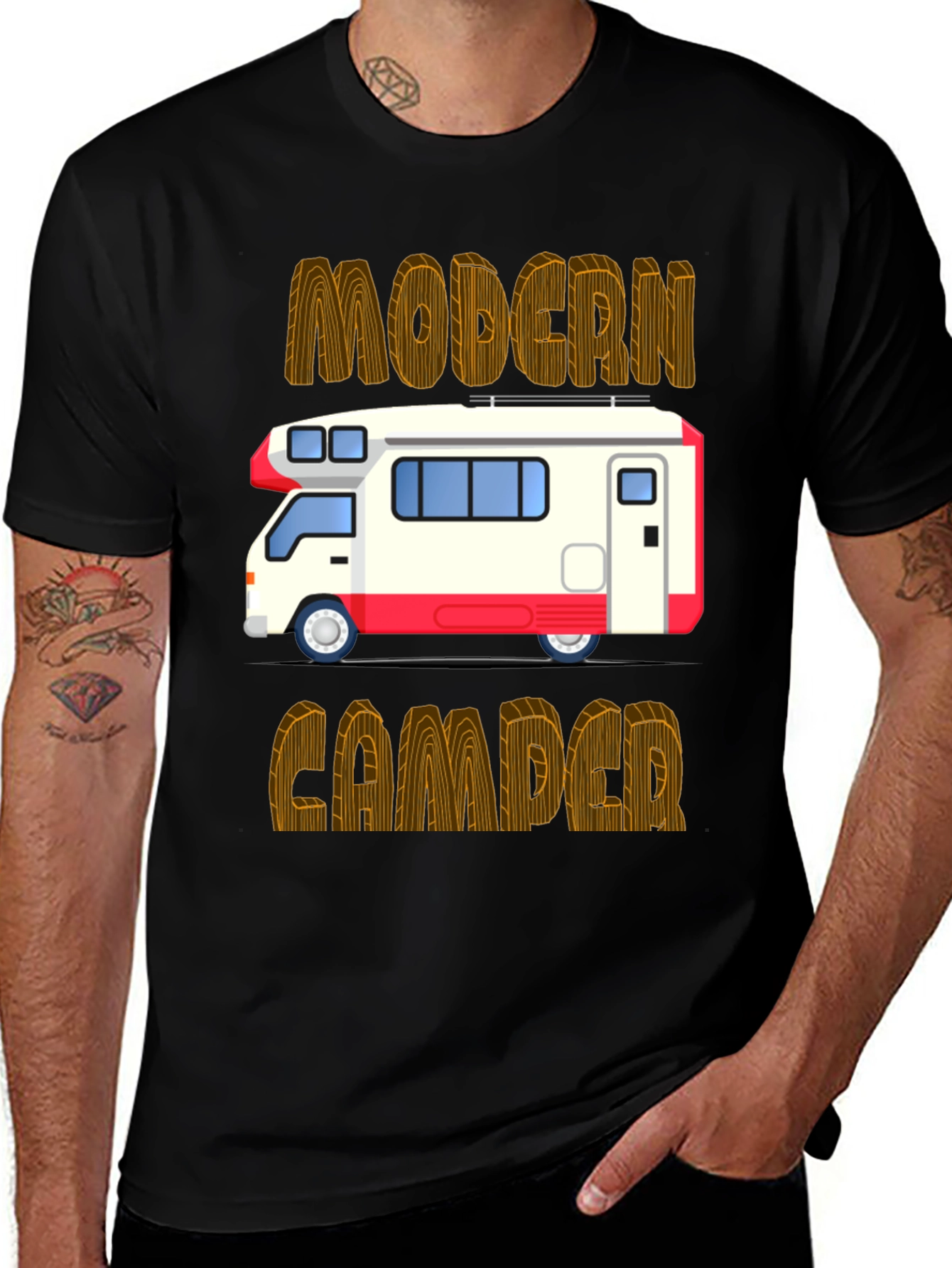 Modern Camper Graphic Tee - Black