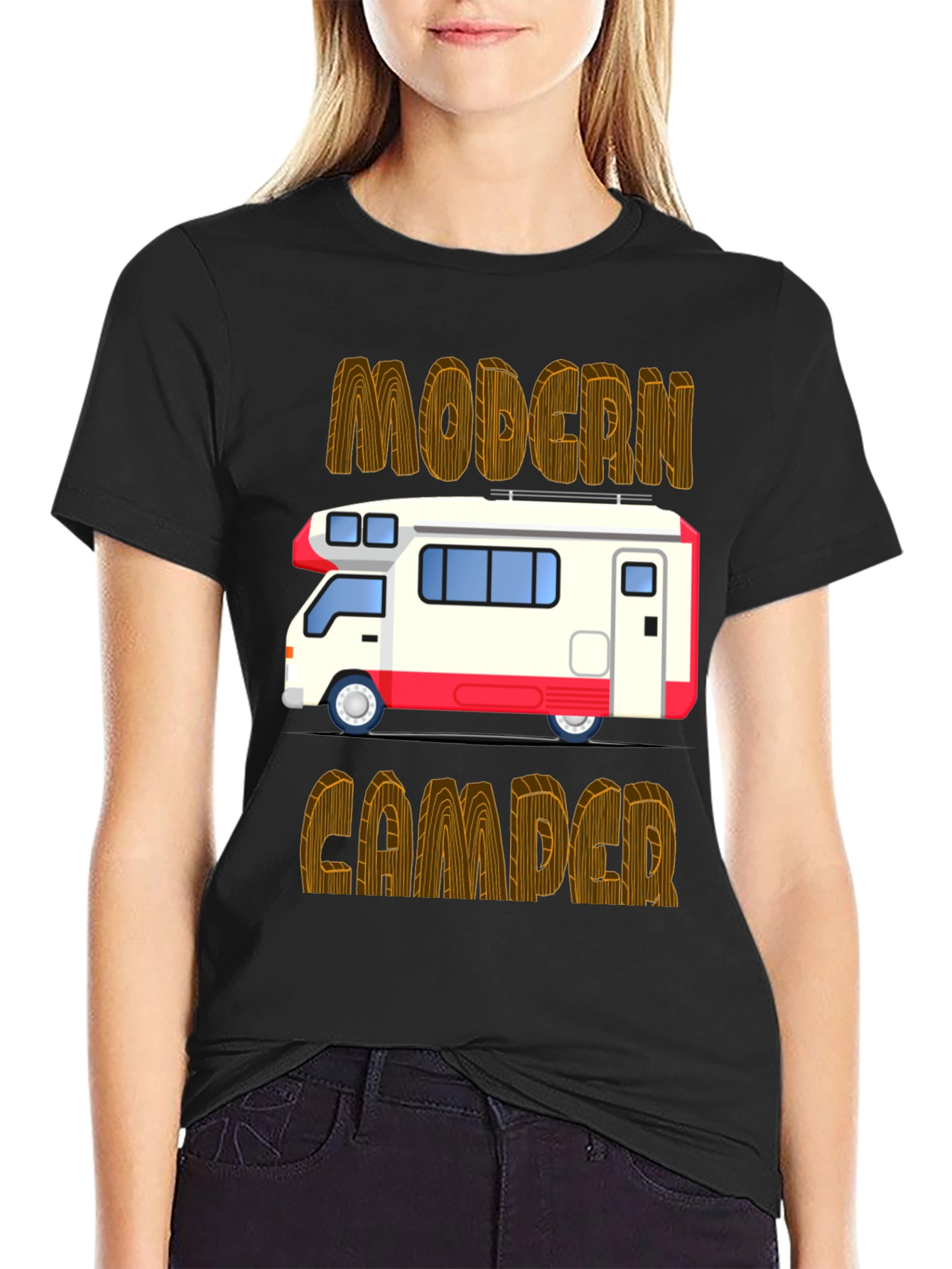 Modern Camper Graphic Tee - Black