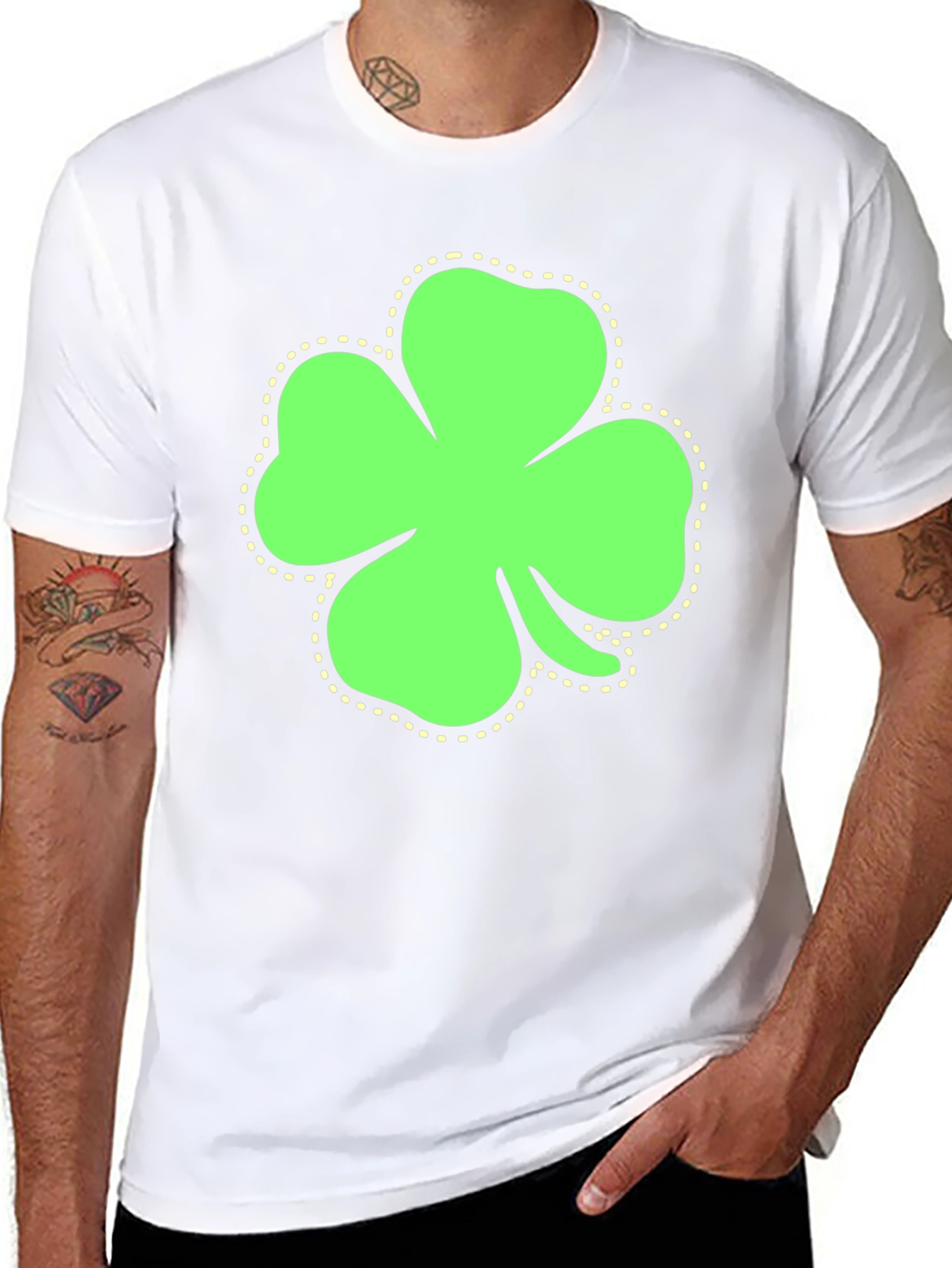 St. Patricks Day Shamrock T-Shirt - Black