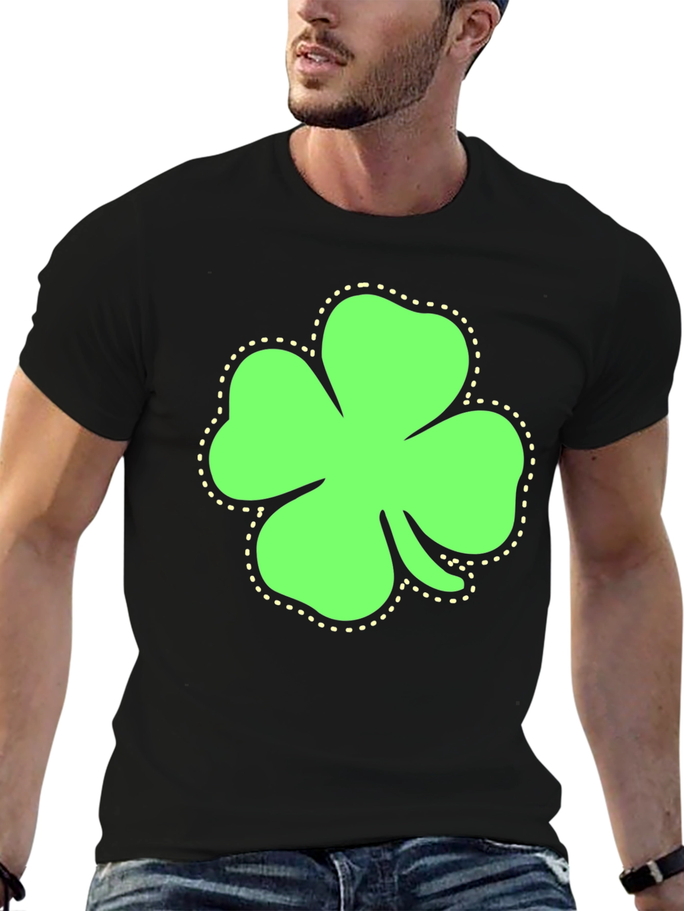 St. Patricks Day Shamrock T-Shirt - Black