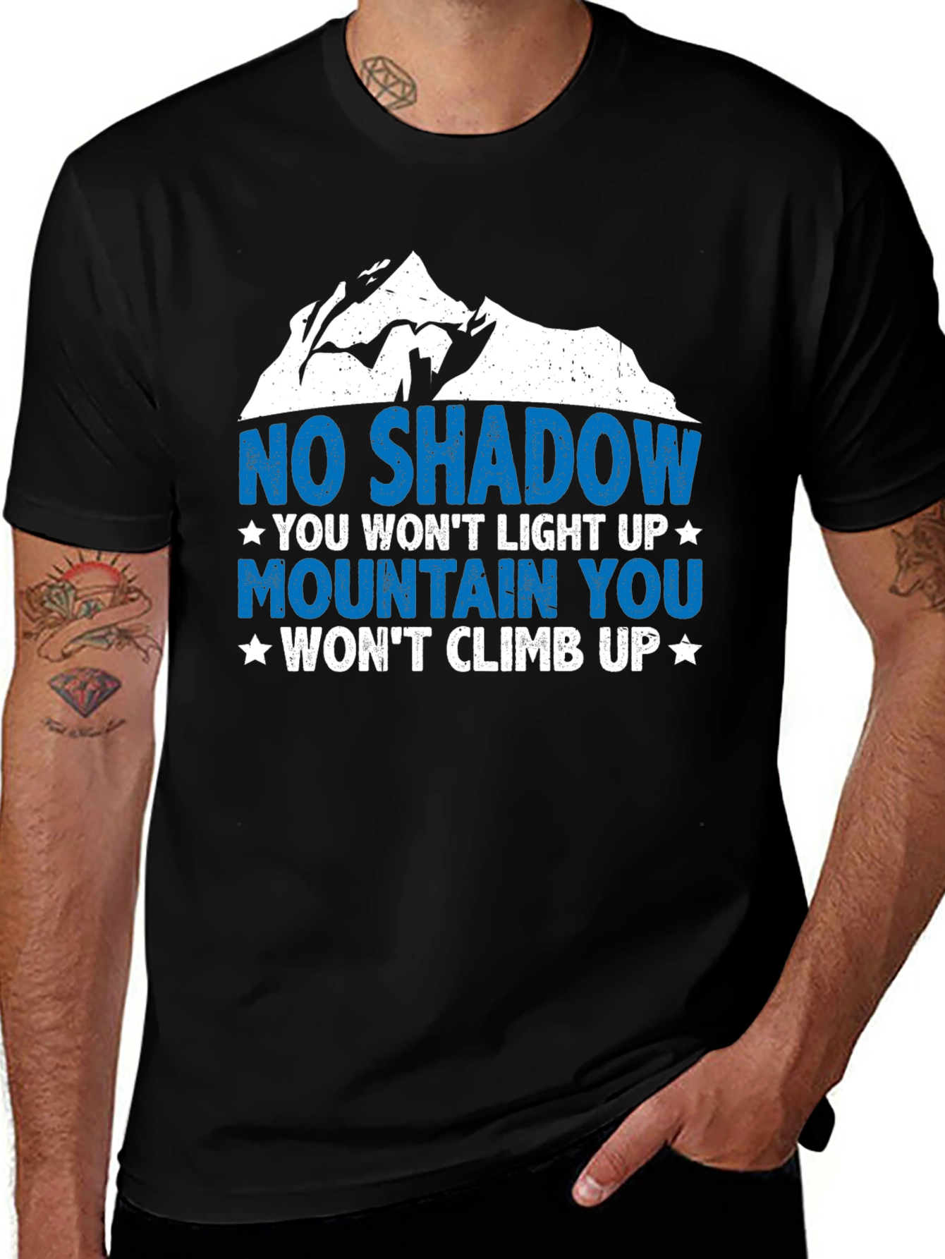 Motivational Mountain Climb Graphic T-Shirt