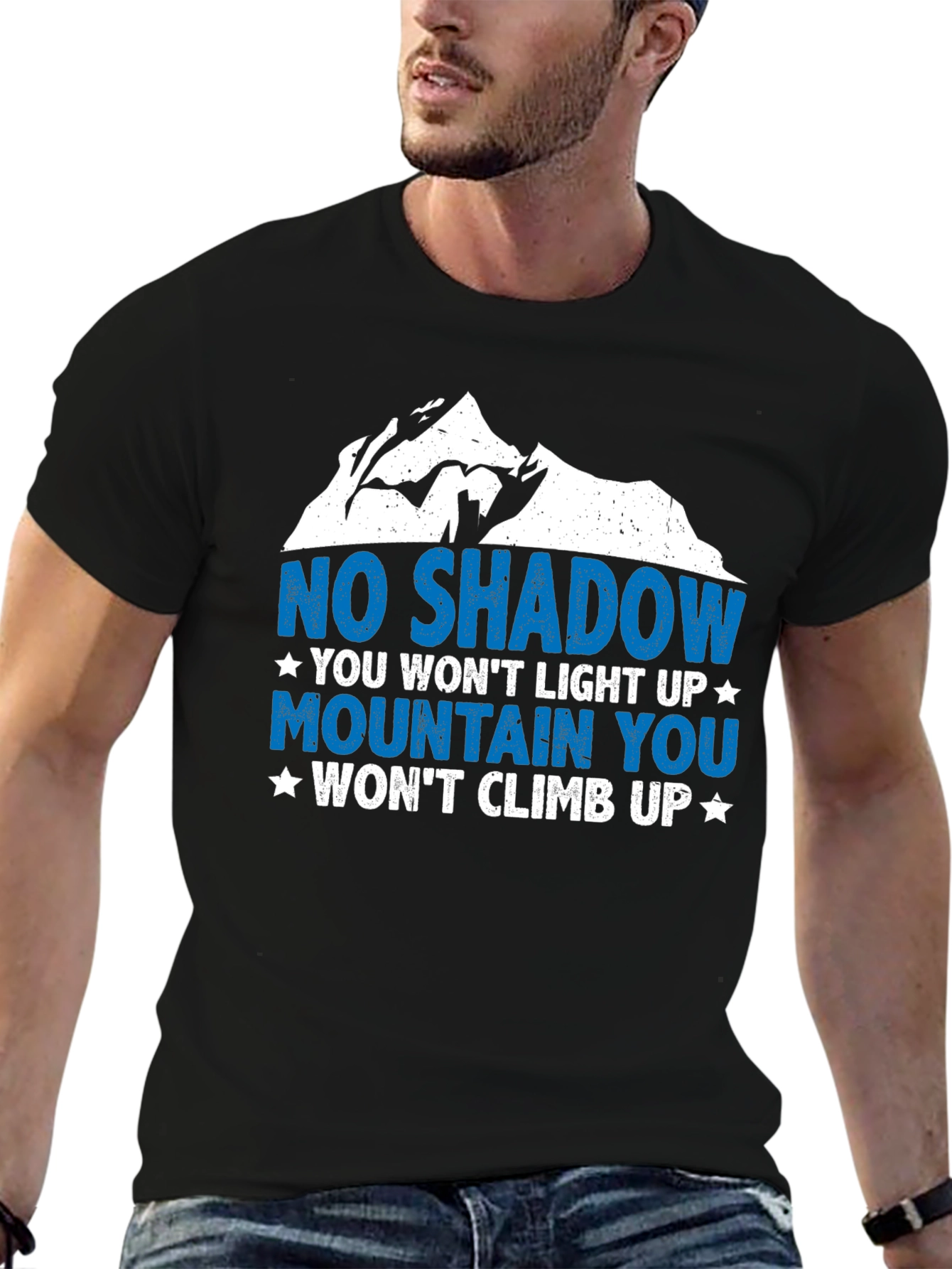 Motivational Mountain Climb Graphic T-Shirt