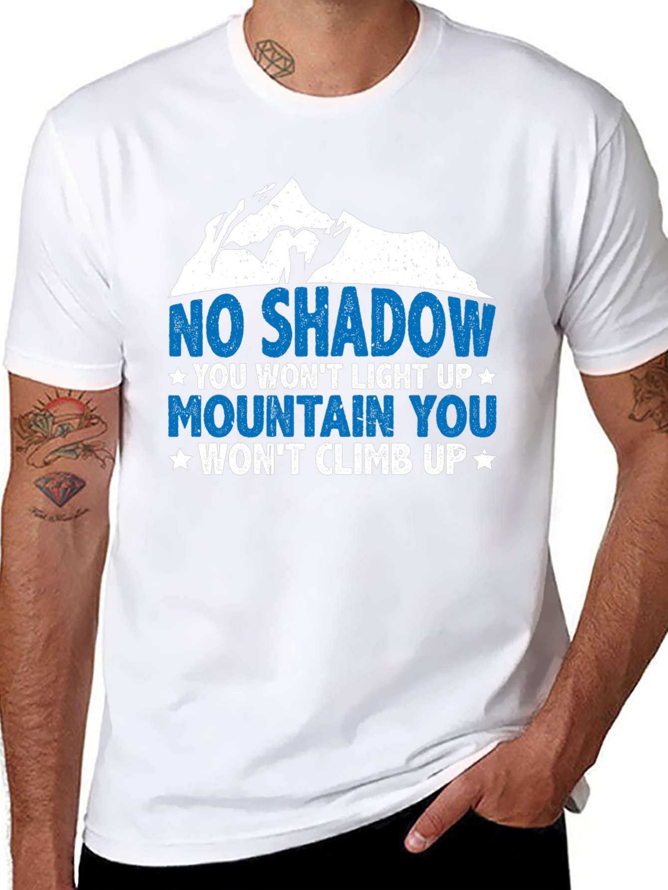 Motivational Mountain Climb Graphic T-Shirt