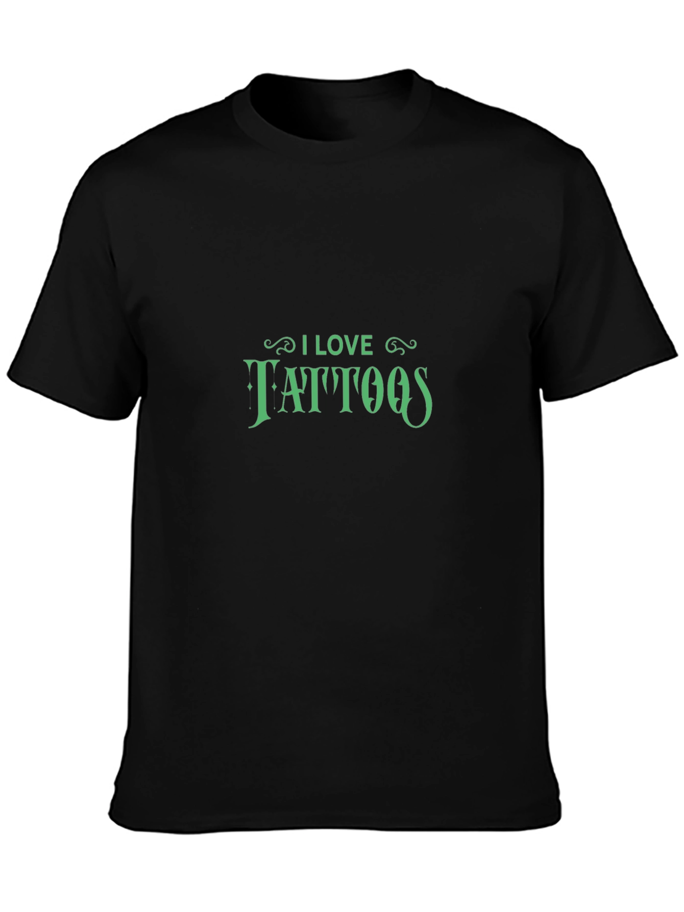 I Love Tattoos Graphic Tee - Stylish Black T-Shirt