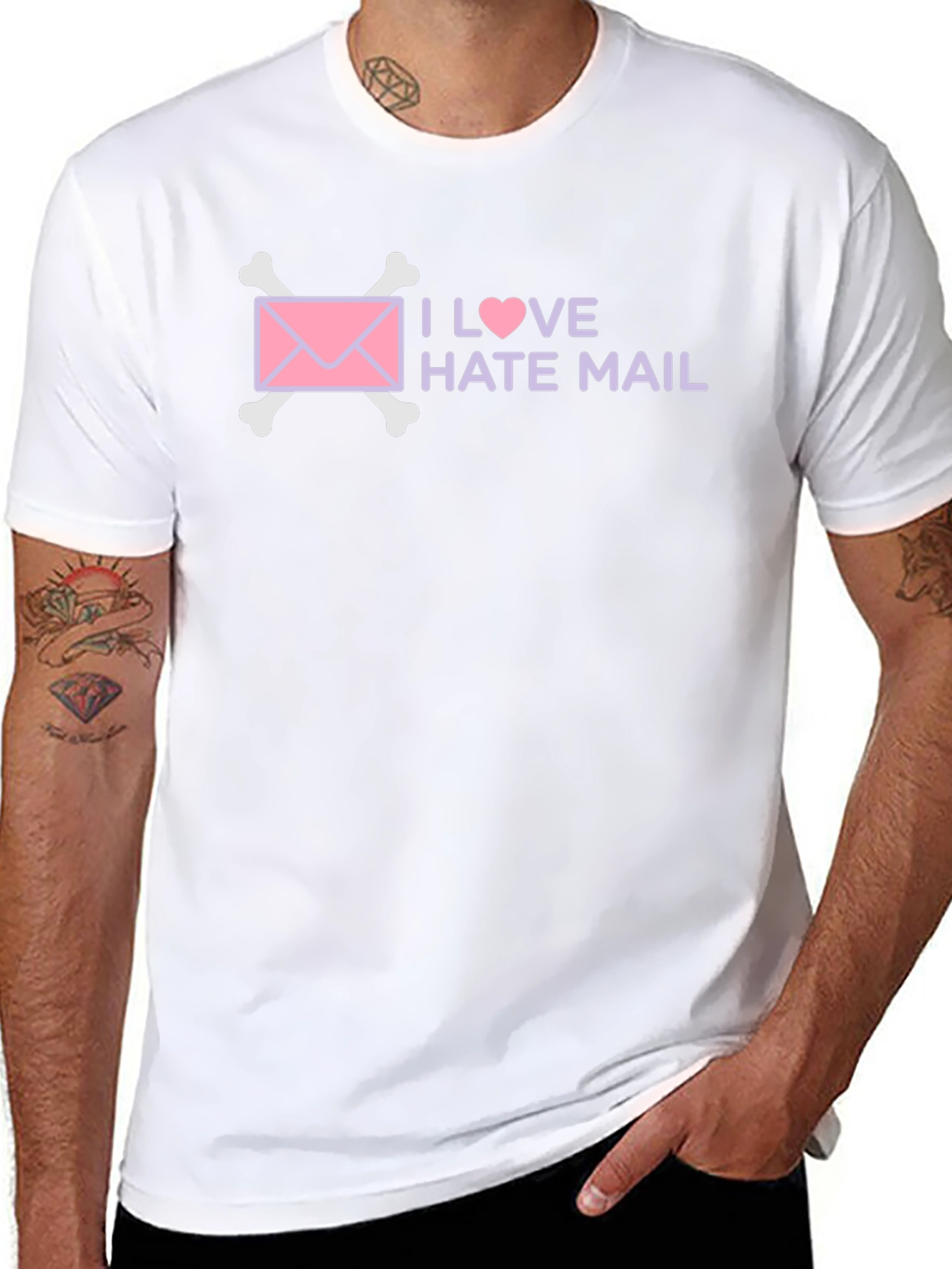I Love Hate Mail T-Shirt Funny Goth Tee