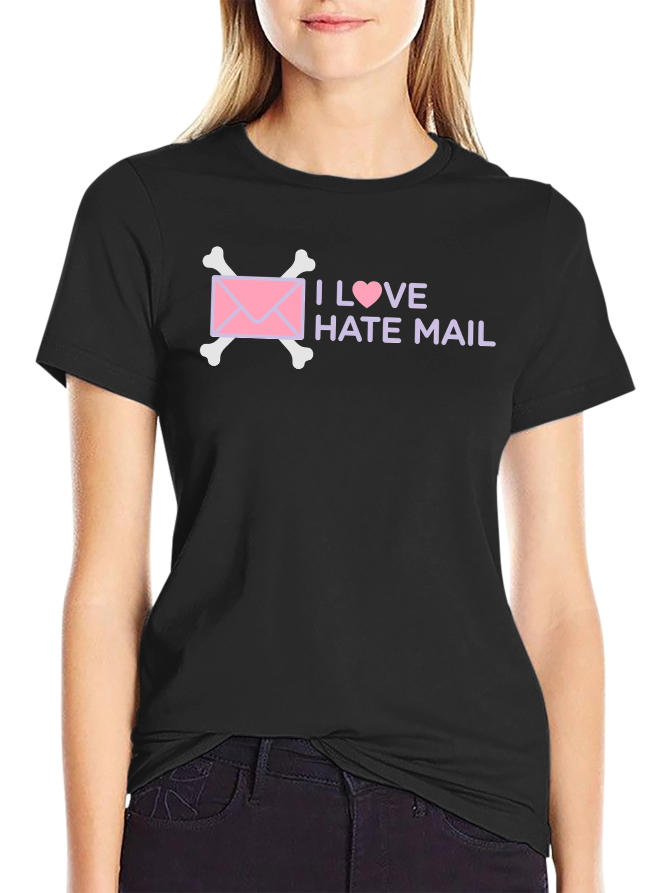 I Love Hate Mail T-Shirt Funny Goth Tee