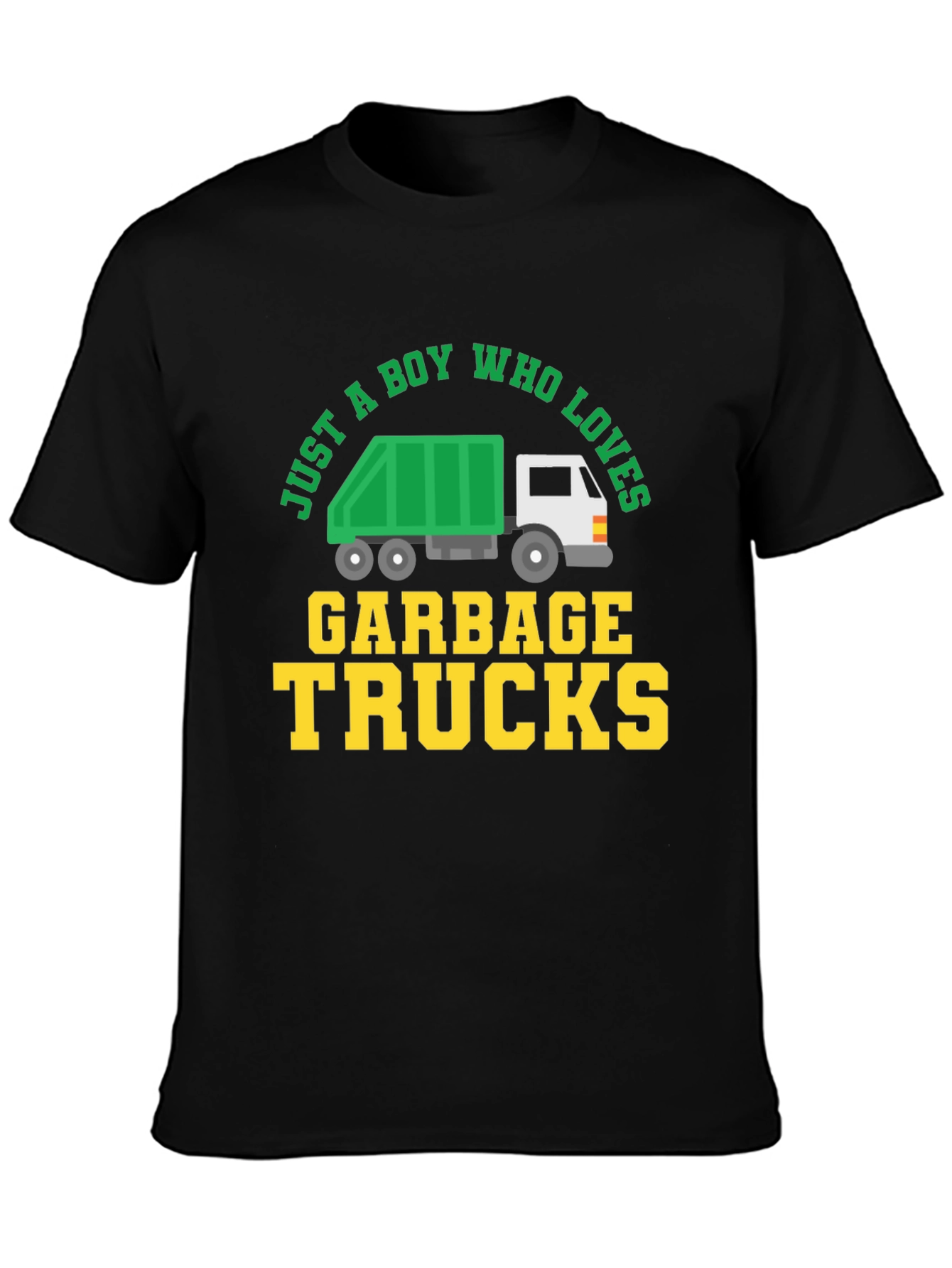 Boy Who Loves Garbage Trucks Graphic Tee