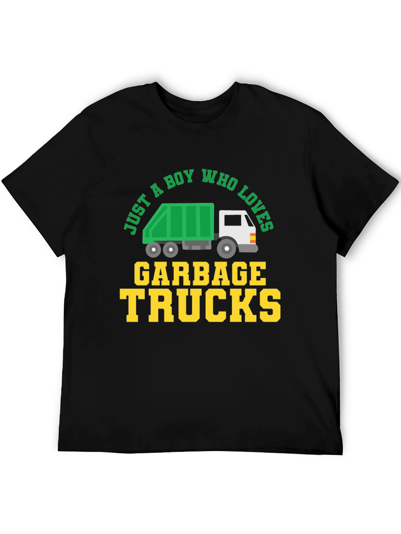 Boy Who Loves Garbage Trucks Graphic Tee