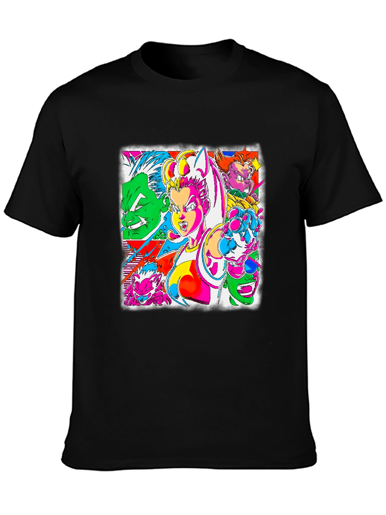 Retro Anime Graphic Tee - Bold & Vibrant Style