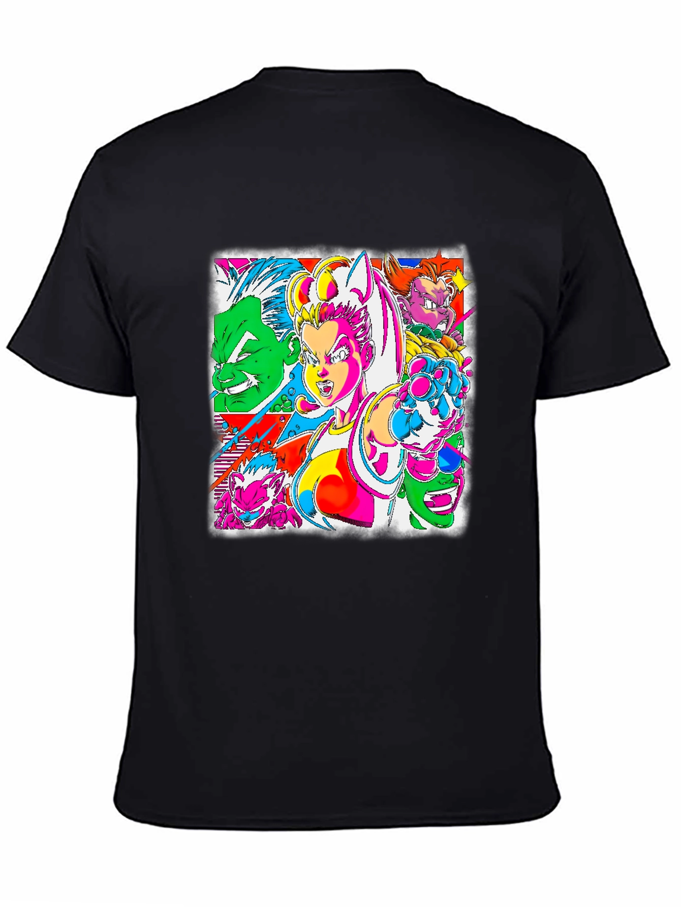 Retro Anime Graphic Tee - Bold & Vibrant Style