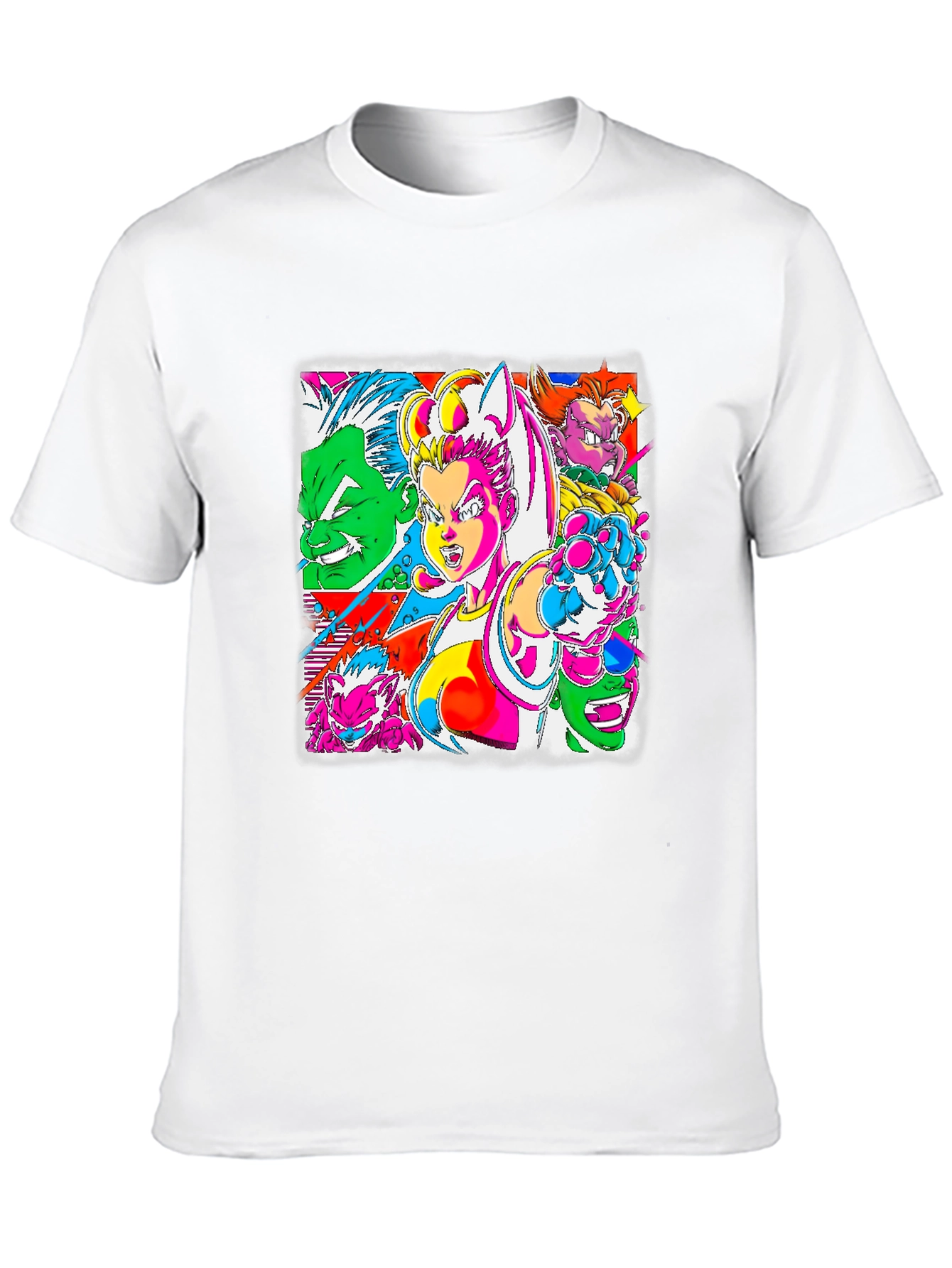 Retro Anime Graphic Tee - Bold & Vibrant Style