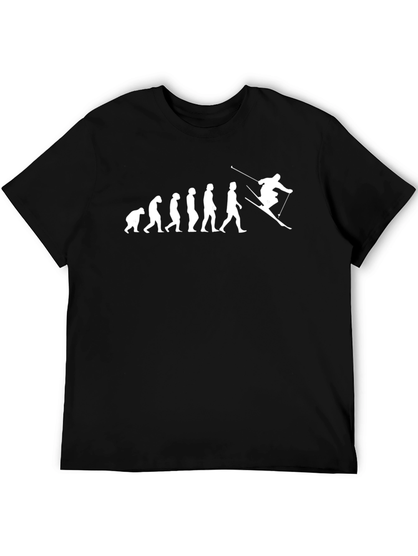 Evolution of Skiing Graphic Tee - Black