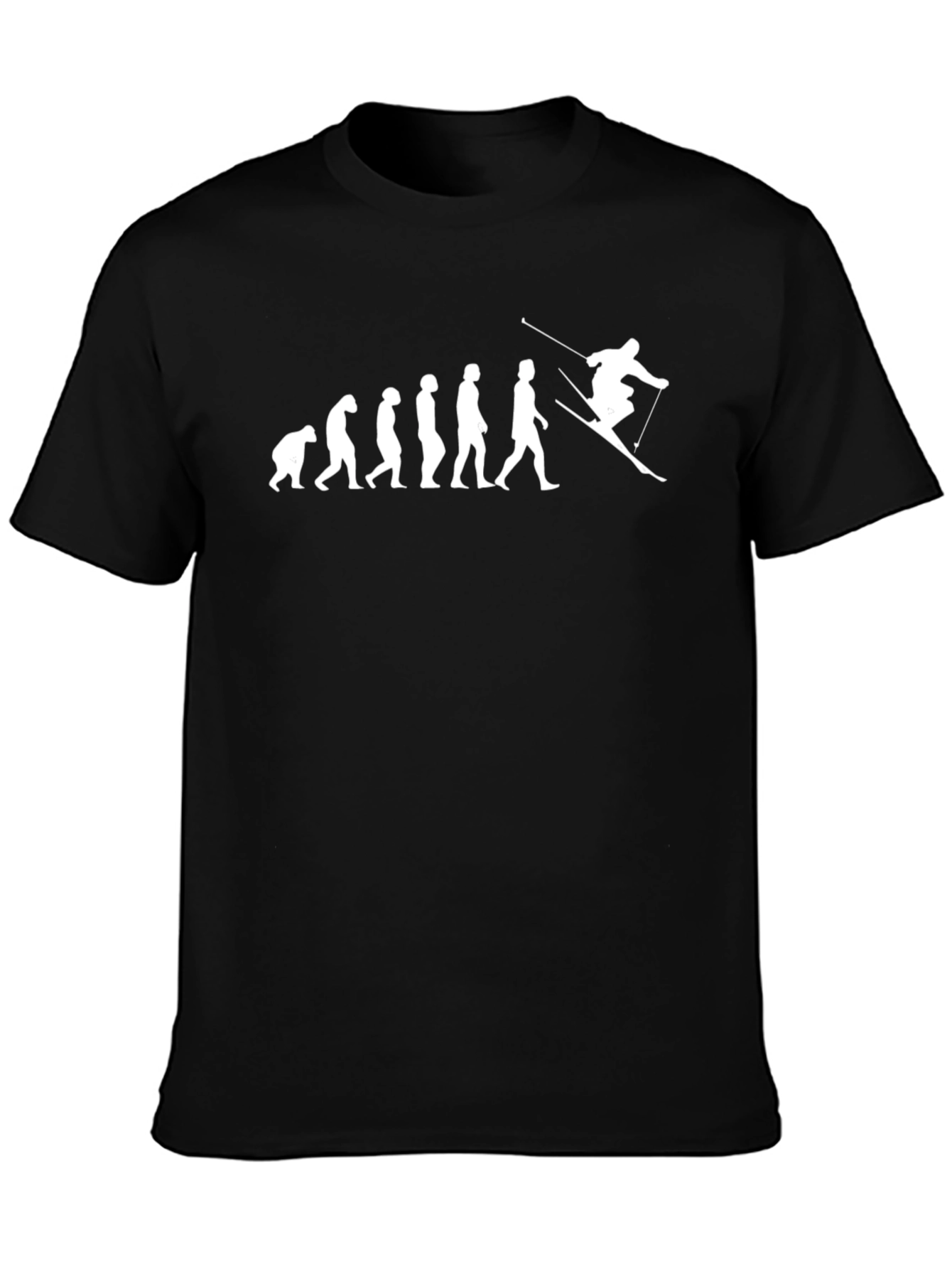 Evolution of Skiing Graphic Tee - Black