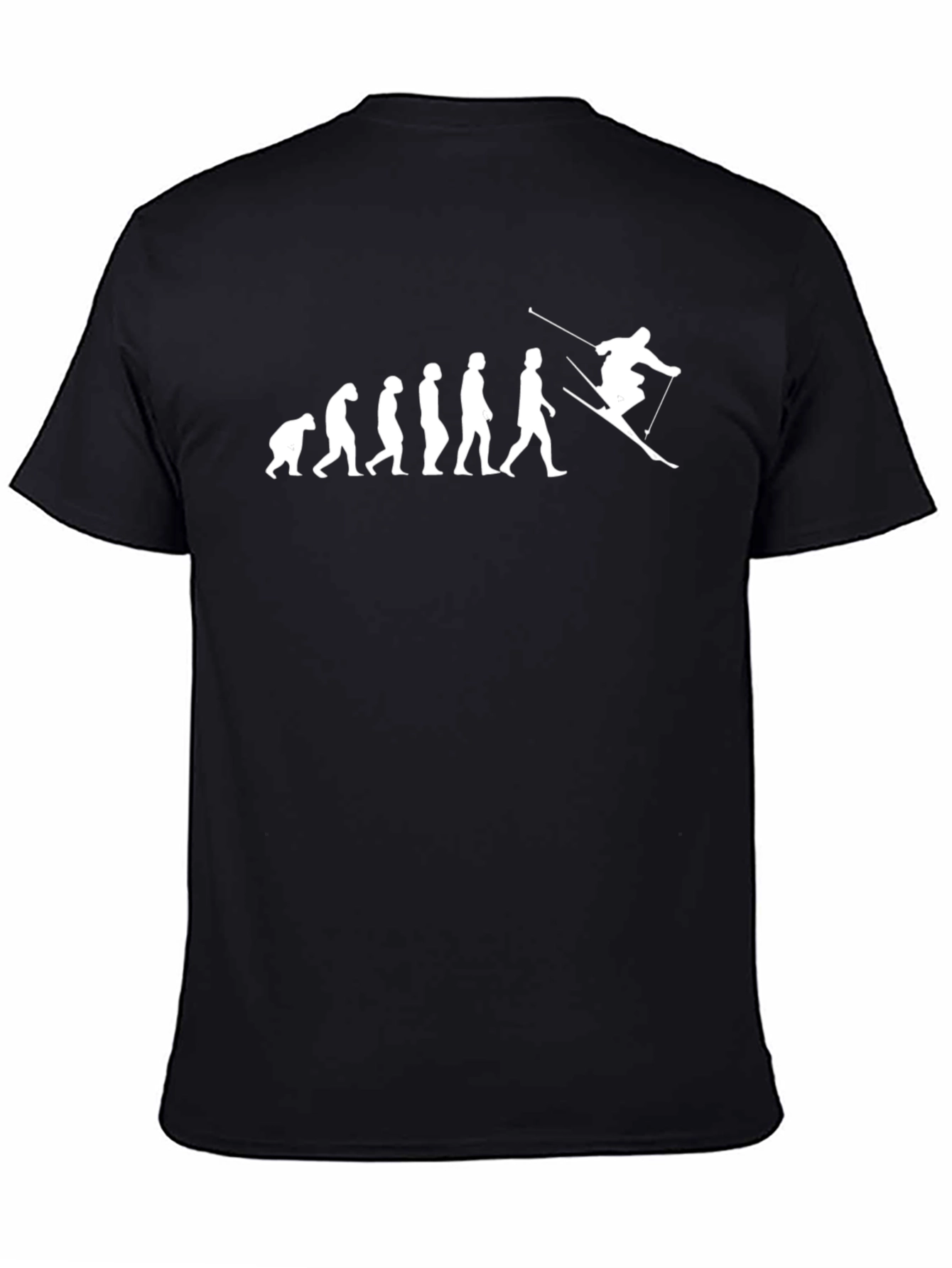 Evolution of Skiing Graphic Tee - Black