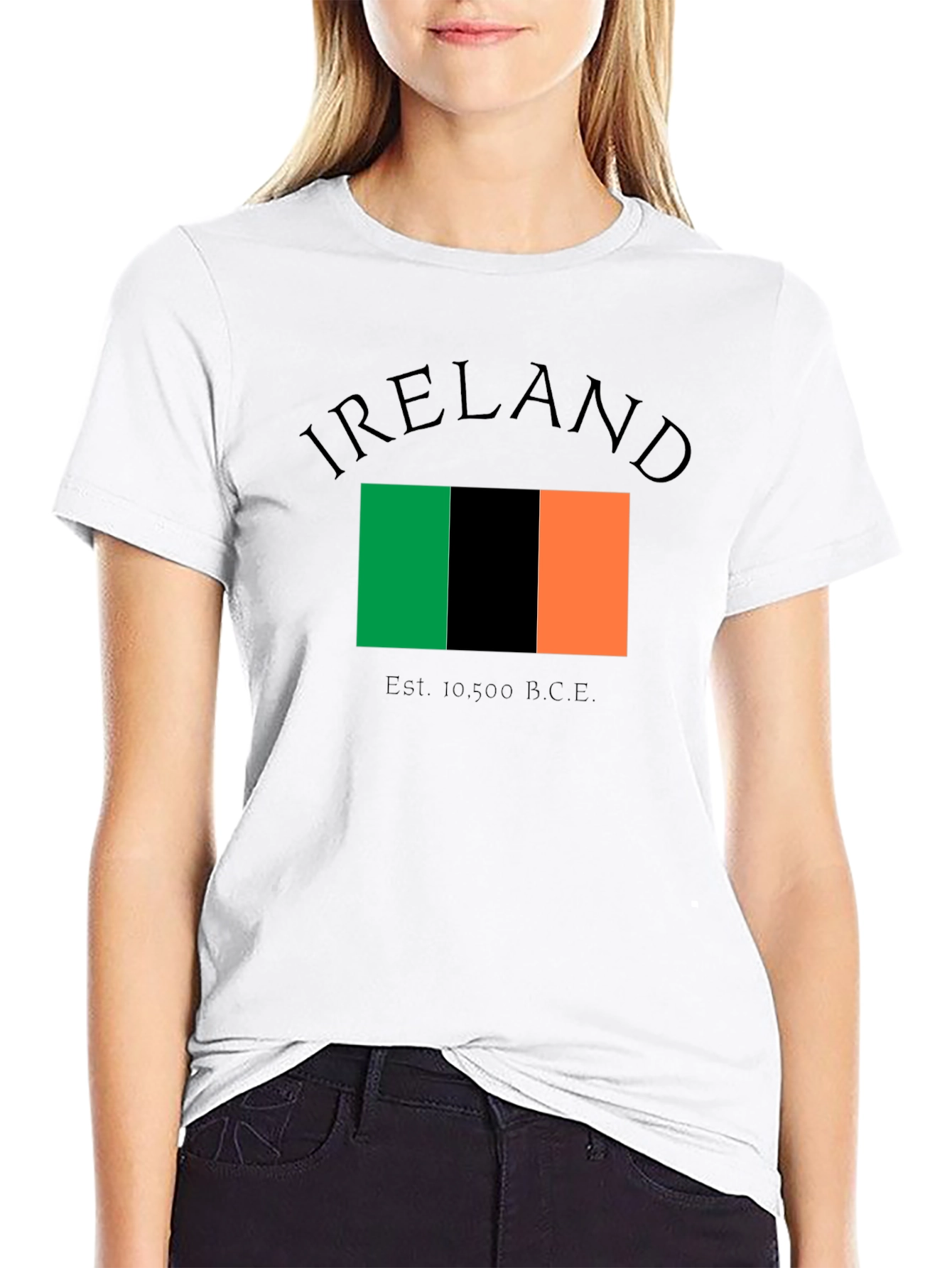 Ireland Flag Graphic Black T-Shirt