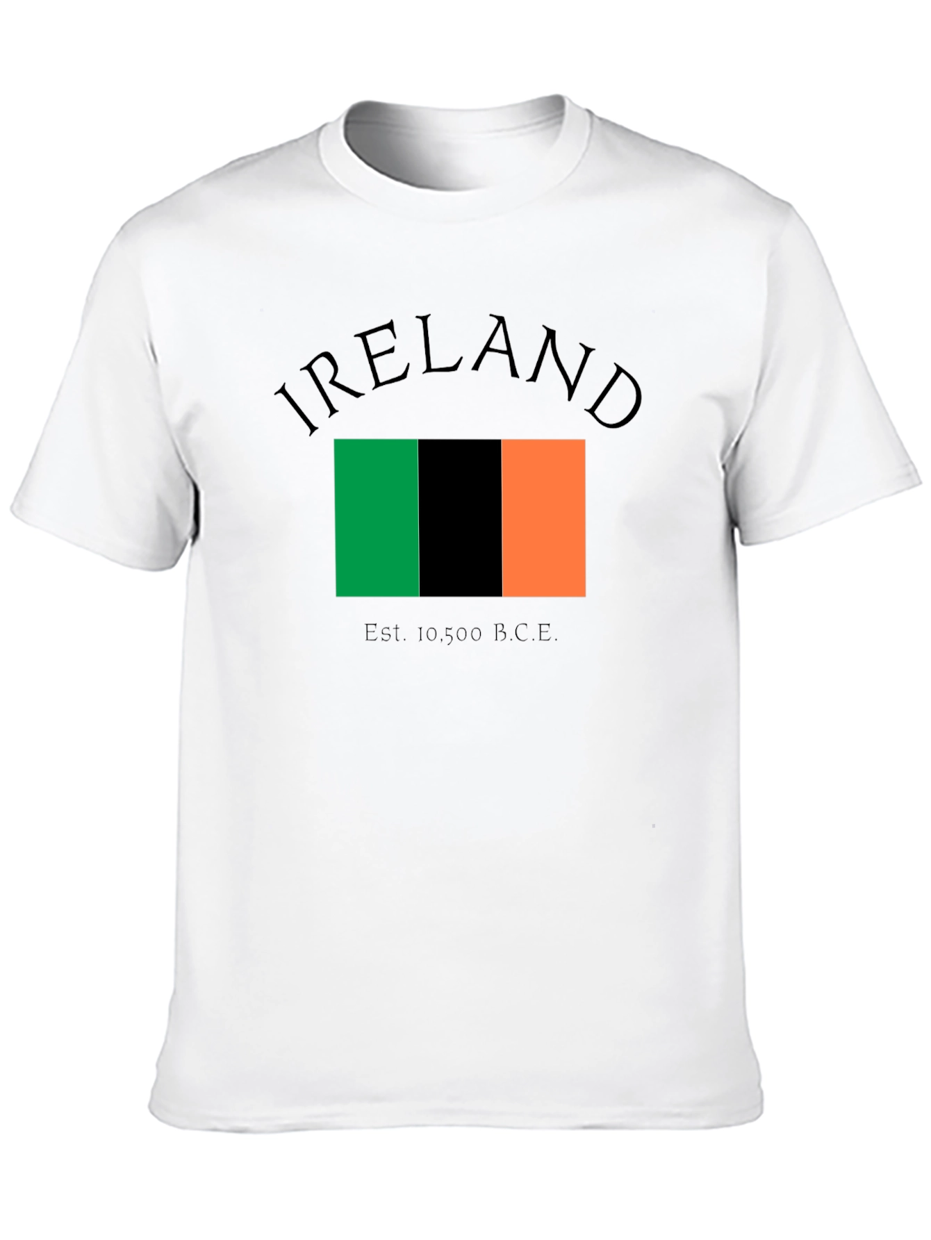 Ireland Flag Graphic Black T-Shirt