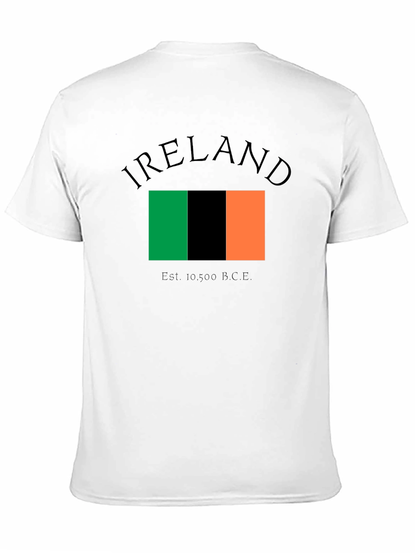Ireland Flag Graphic Black T-Shirt
