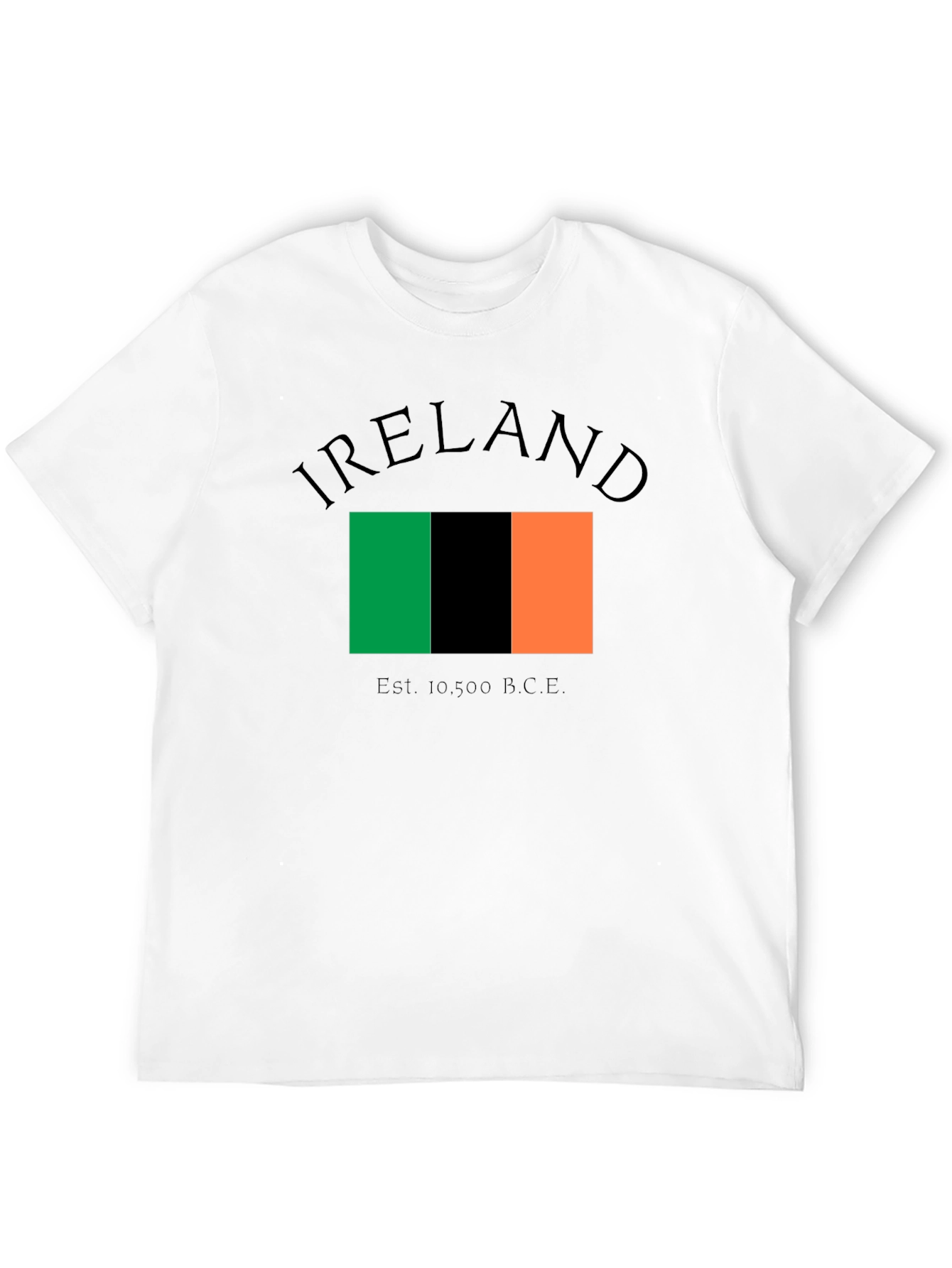 Ireland Flag Graphic Black T-Shirt