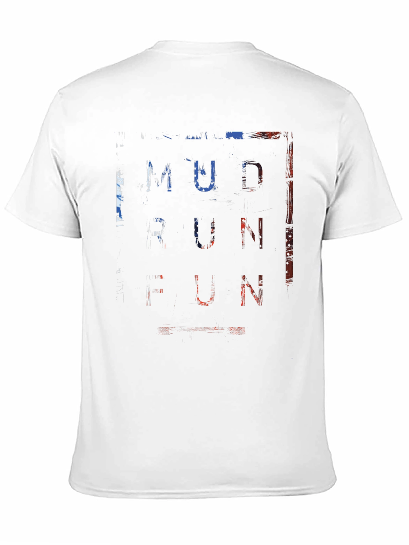 Mud Run Fun T-Shirt - Patriotic Design