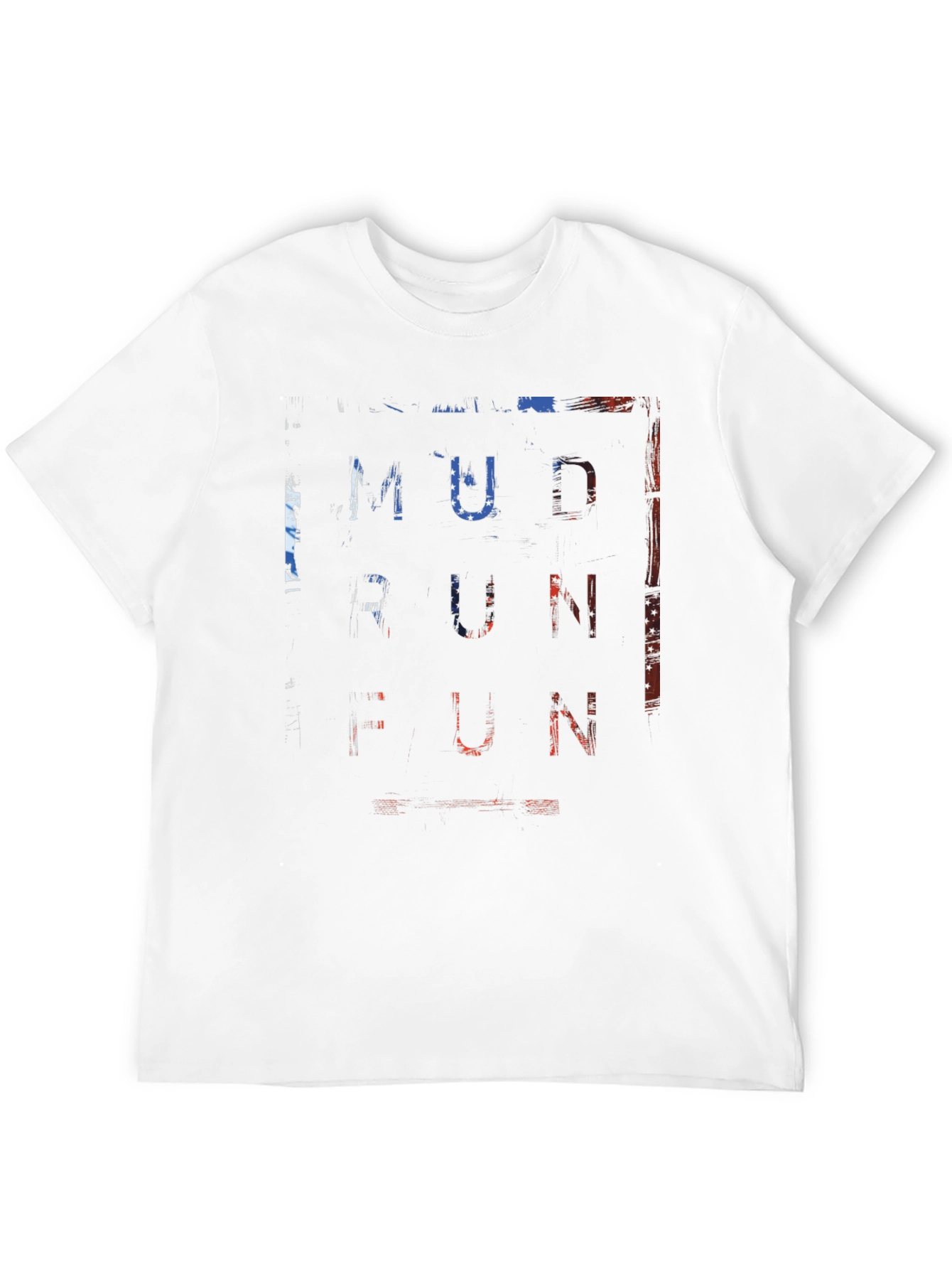 Mud Run Fun T-Shirt - Patriotic Design
