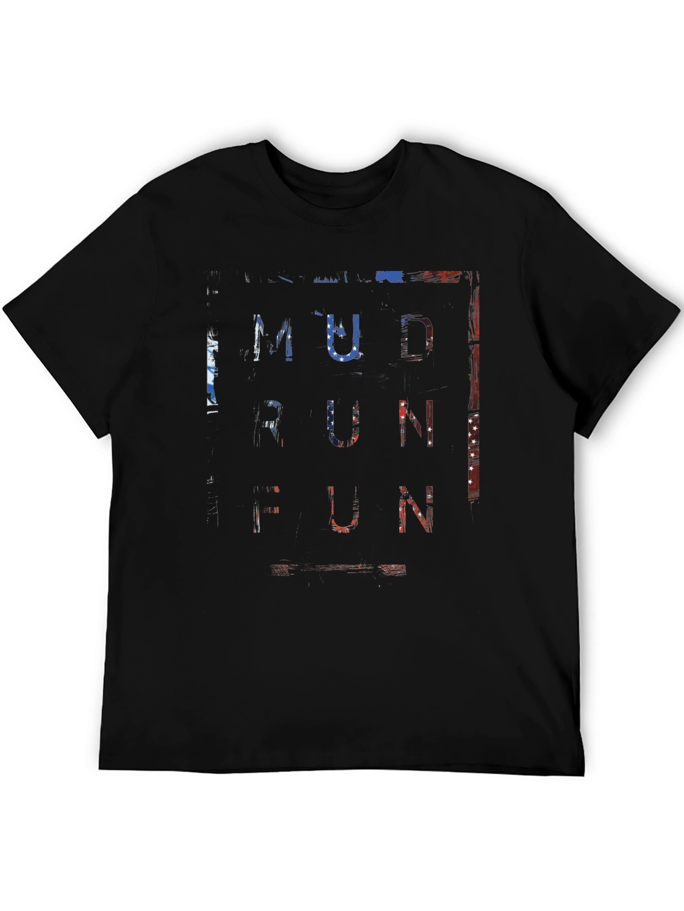 Mud Run Fun T-Shirt - Patriotic Design