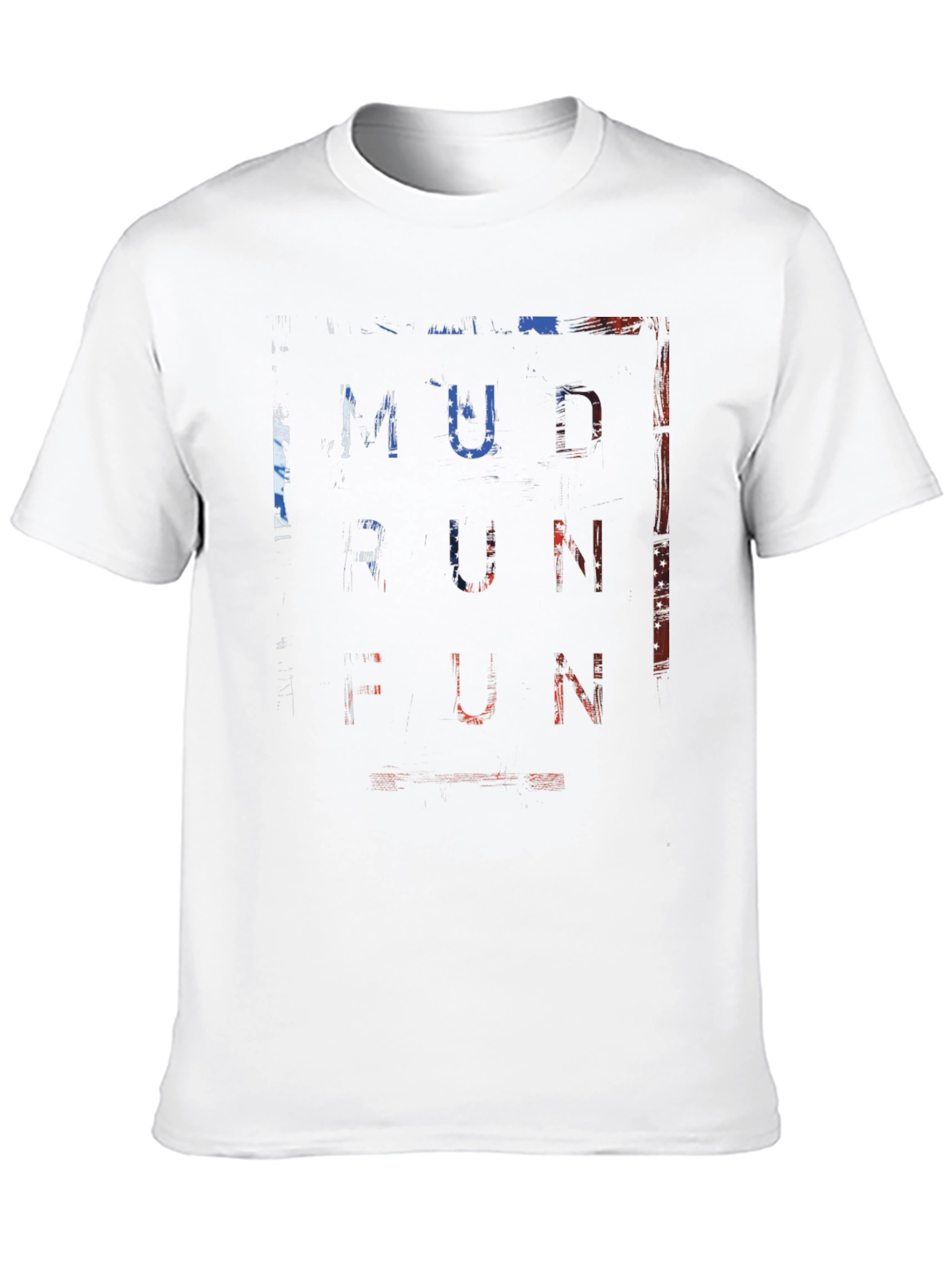 Mud Run Fun T-Shirt - Patriotic Design