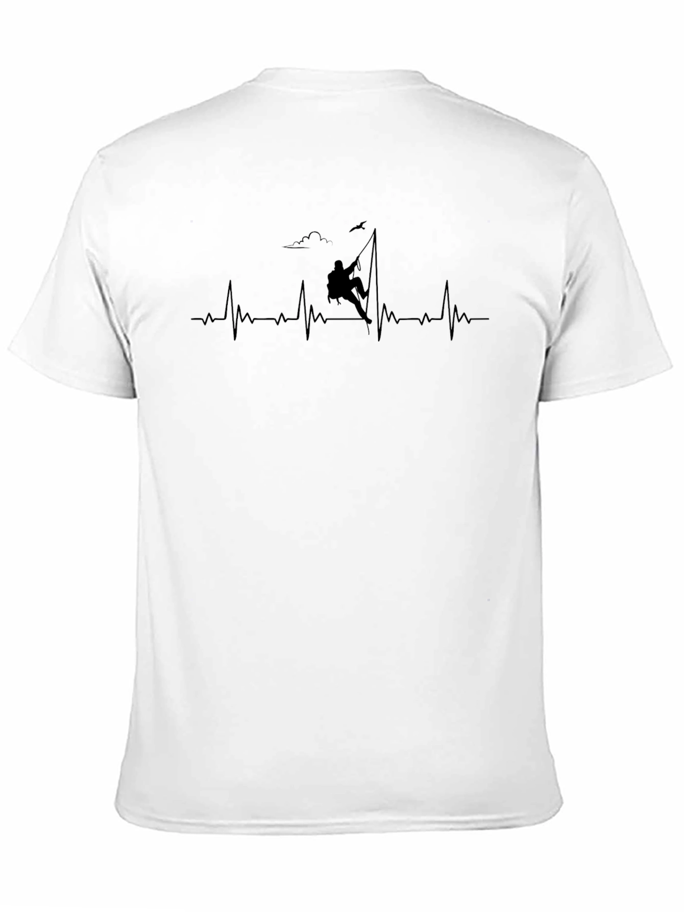 Climbing Heartbeat Graphic Tee - Black