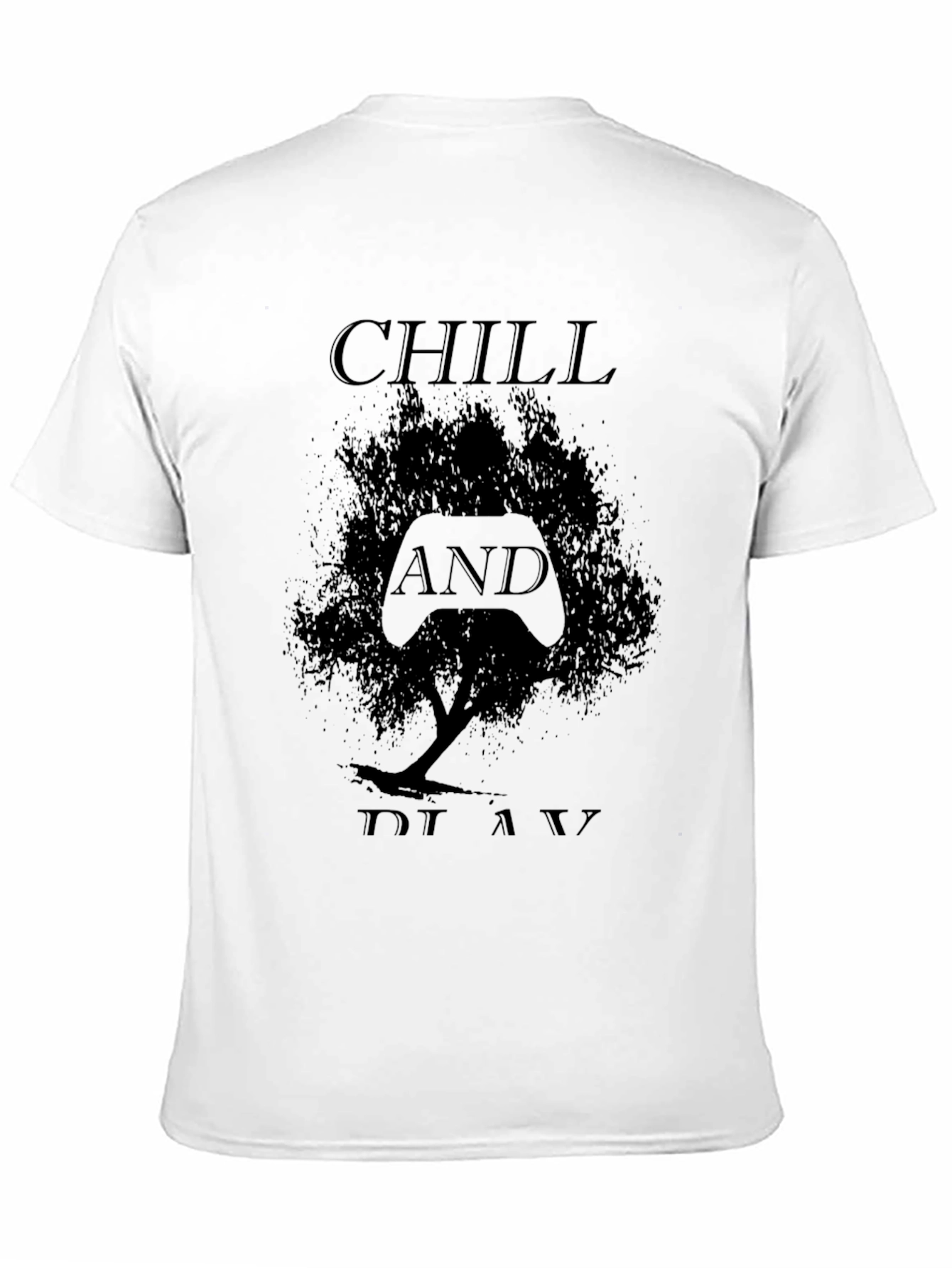 Chill and Play Black Graphic Tee