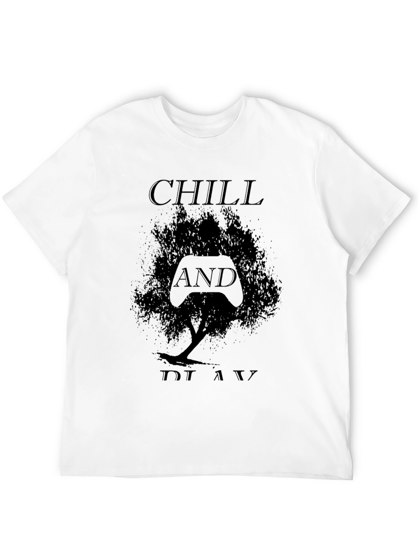 Chill and Play Black Graphic Tee