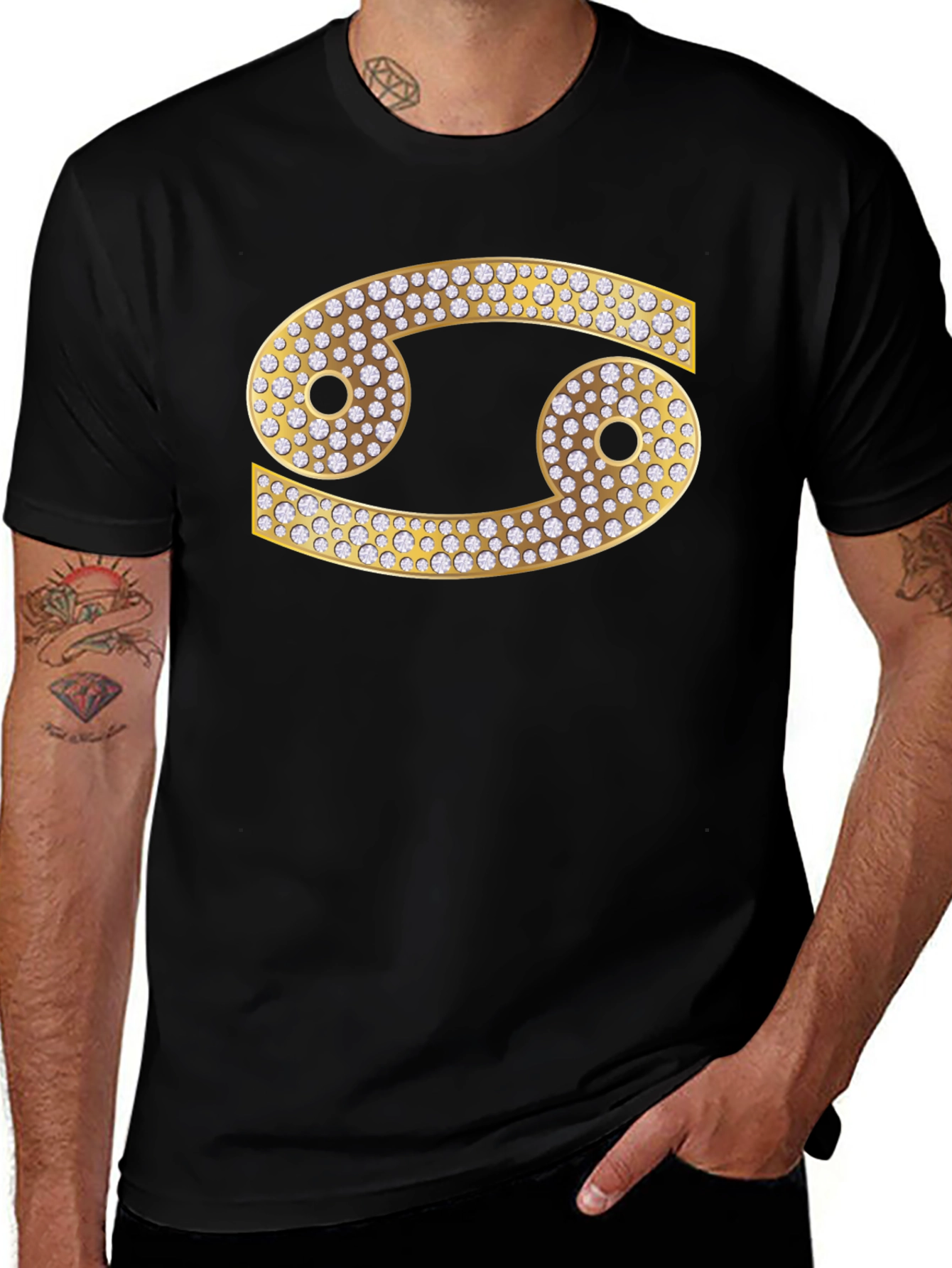 Cancer Zodiac Diamond Graphic Tee