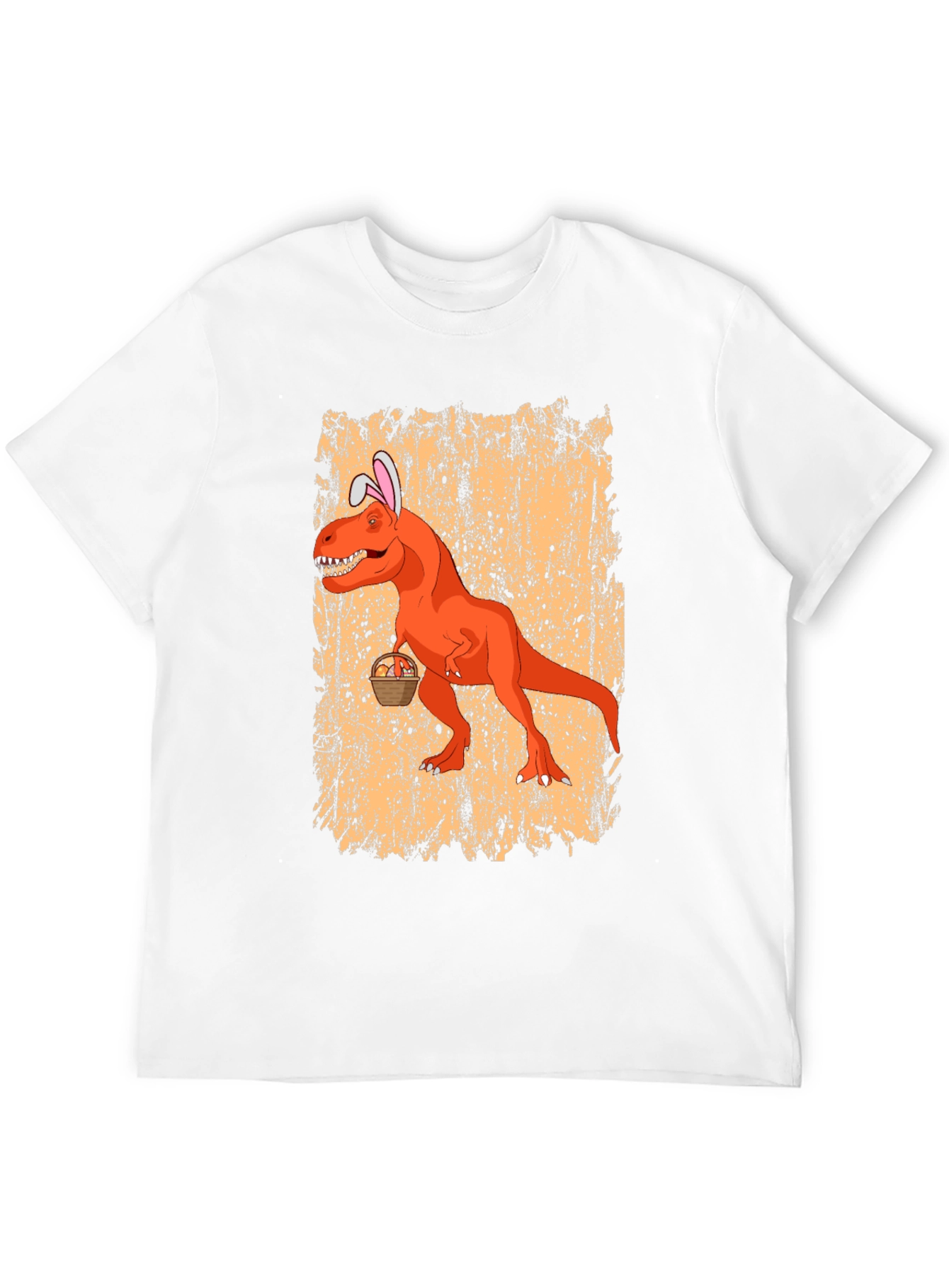 Easter T-Rex Bunny Ears Graphic Tee - Black