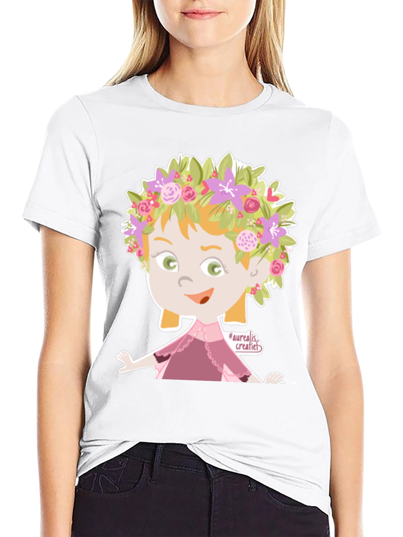 Floral Fairy Graphic T-Shirt - Unique Design