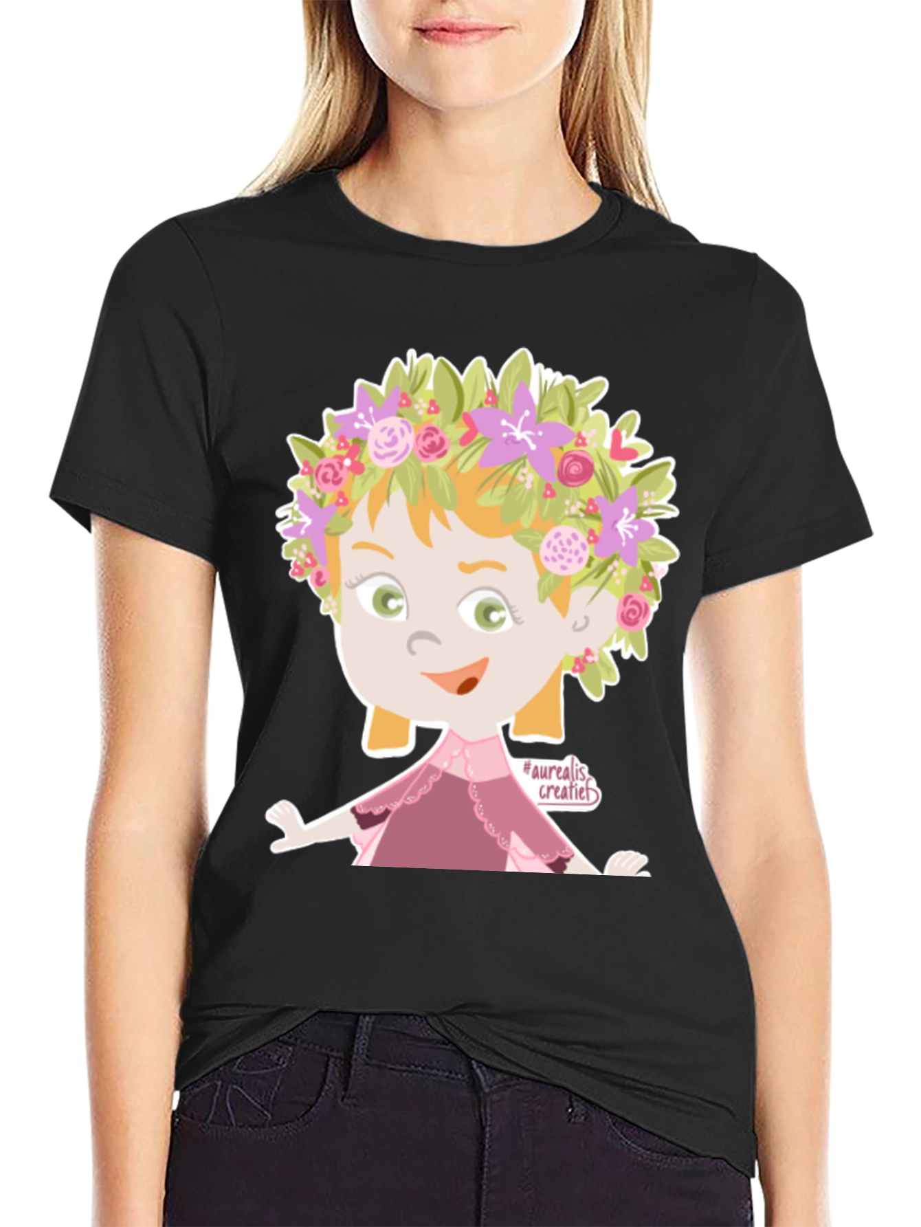 Floral Fairy Graphic T-Shirt - Unique Design