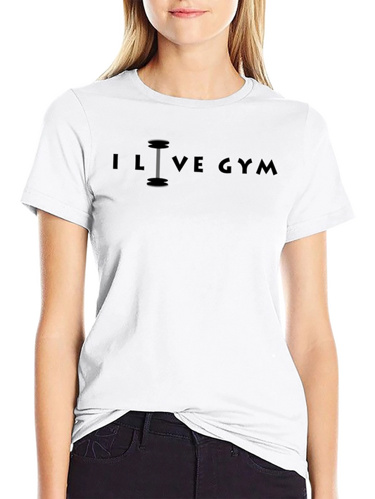 I Love Gym Black Graphic T-Shirt