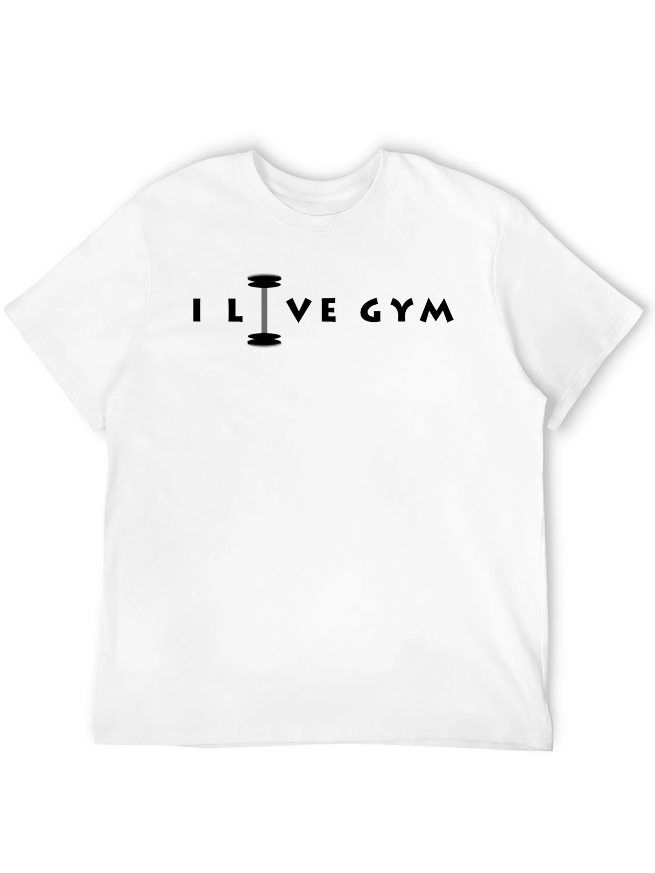 I Love Gym Black Graphic T-Shirt
