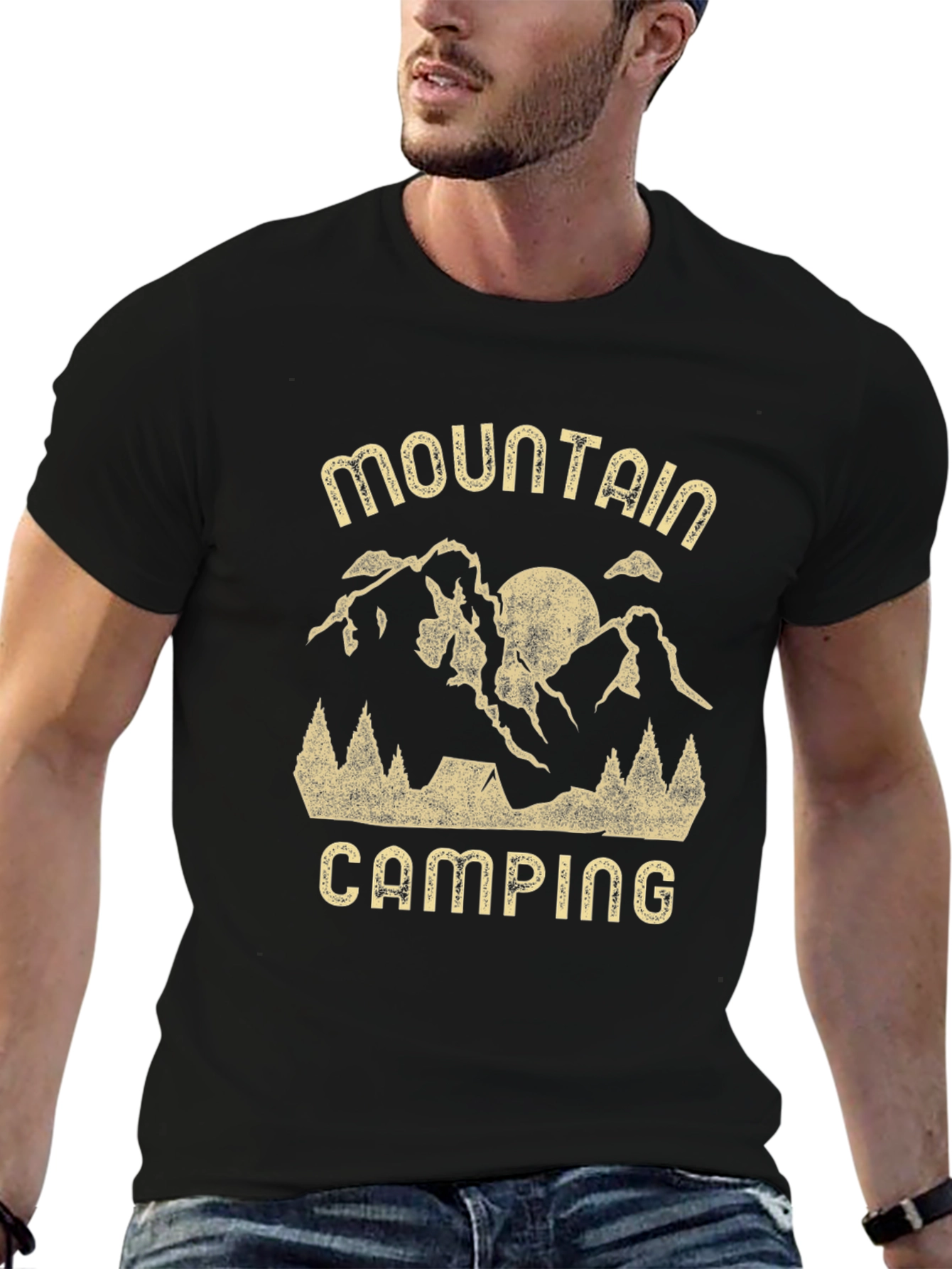 Mountain Camping Graphic Tee - Adventure Awaits!