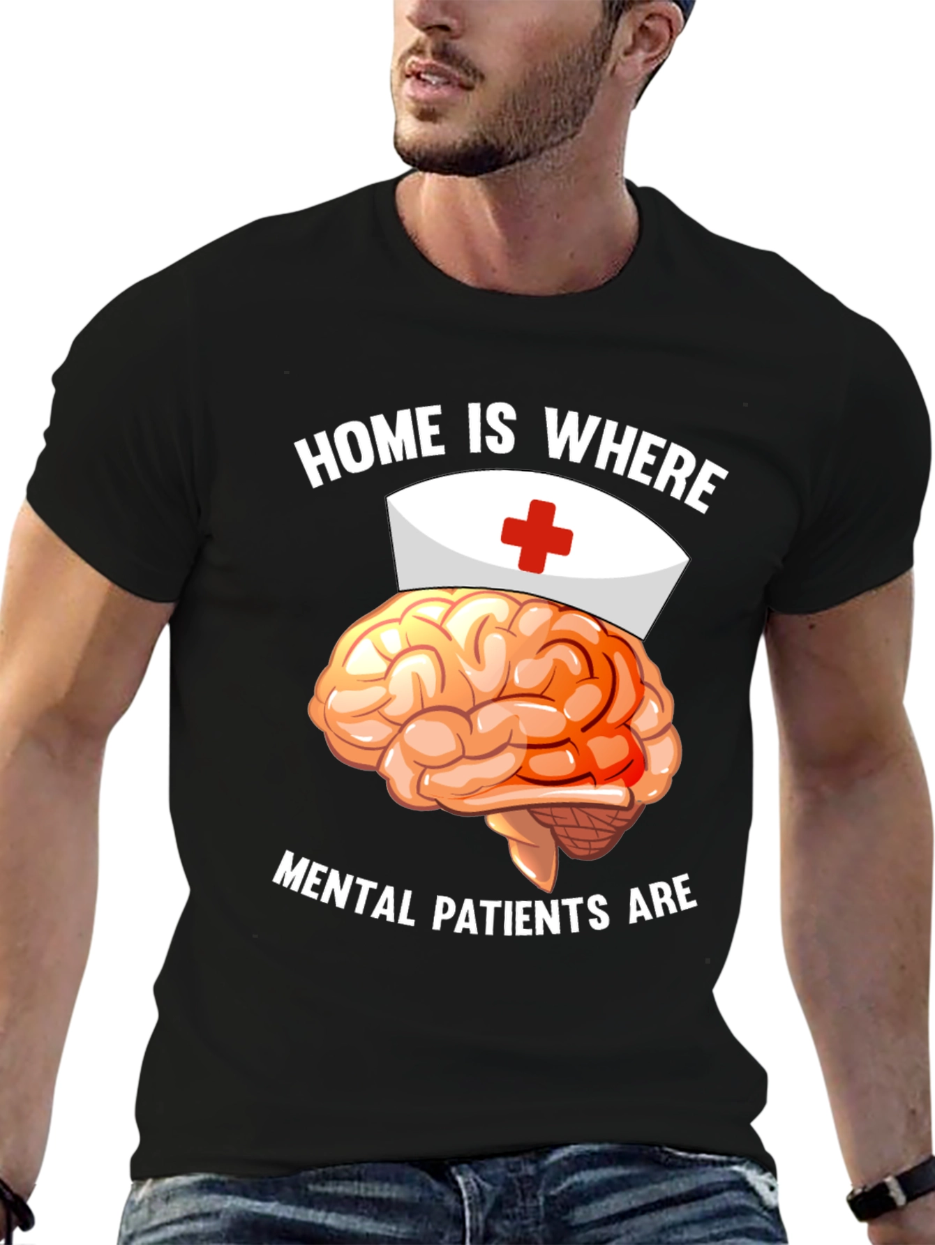 Mental Patients Brain Nurse Humor T-Shirt