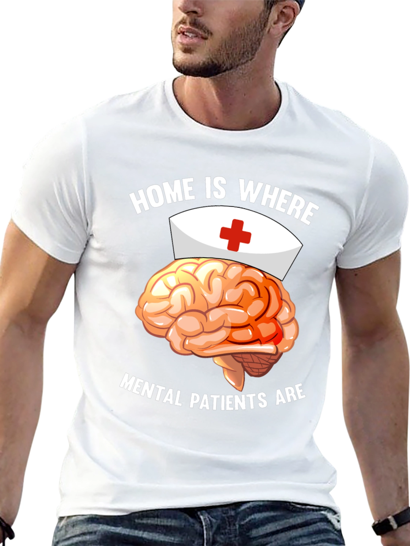 Mental Patients Brain Nurse Humor T-Shirt