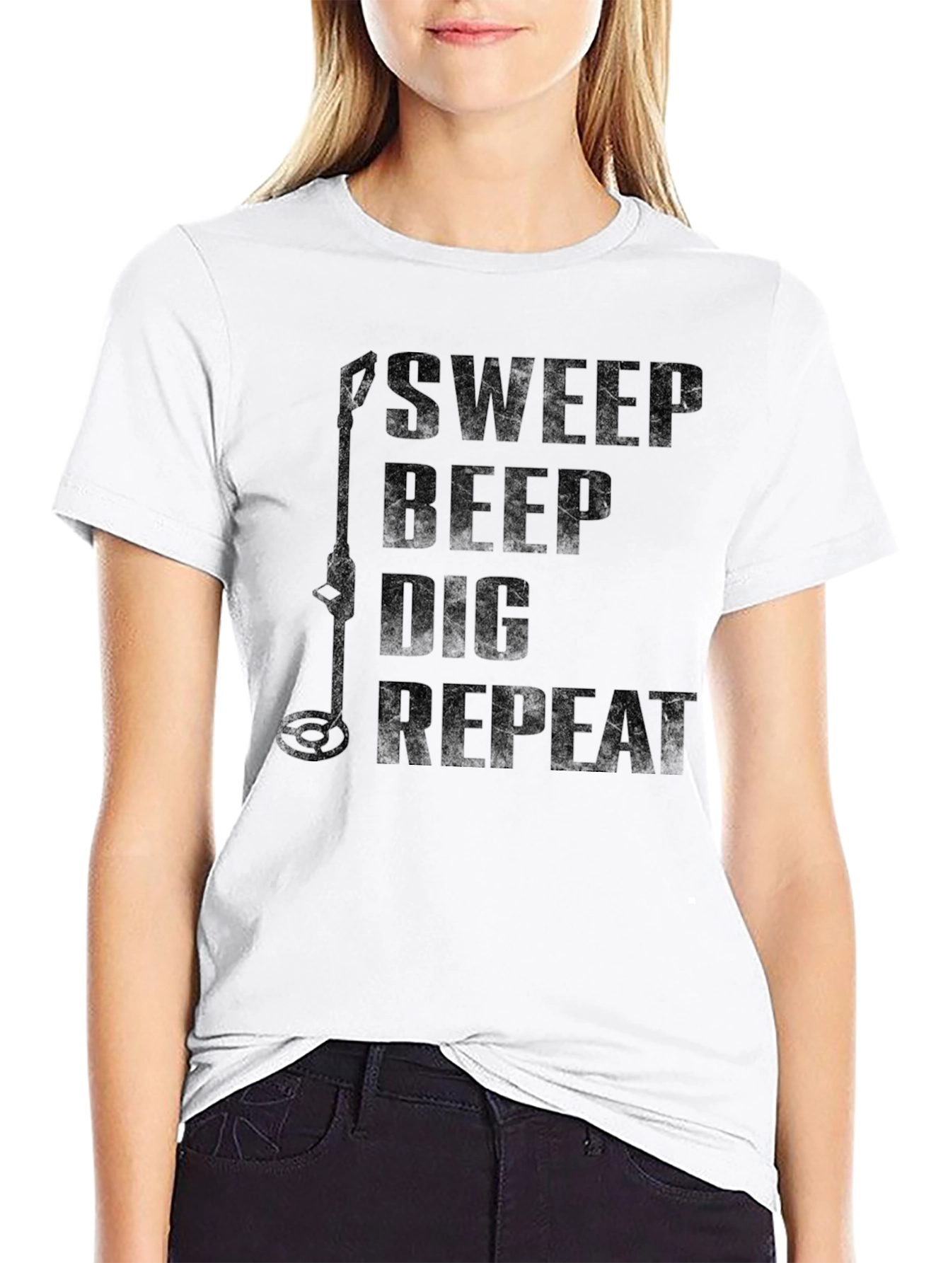 Sweep Beep Dig Repeat Metal Detecting Hobby T-Shirt