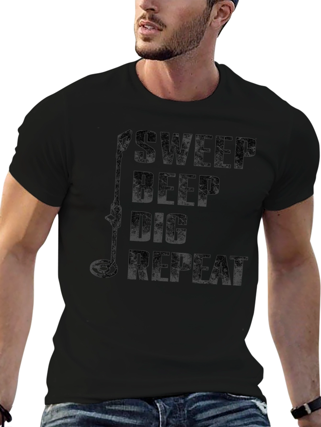 Sweep Beep Dig Repeat Metal Detecting Hobby T-Shirt