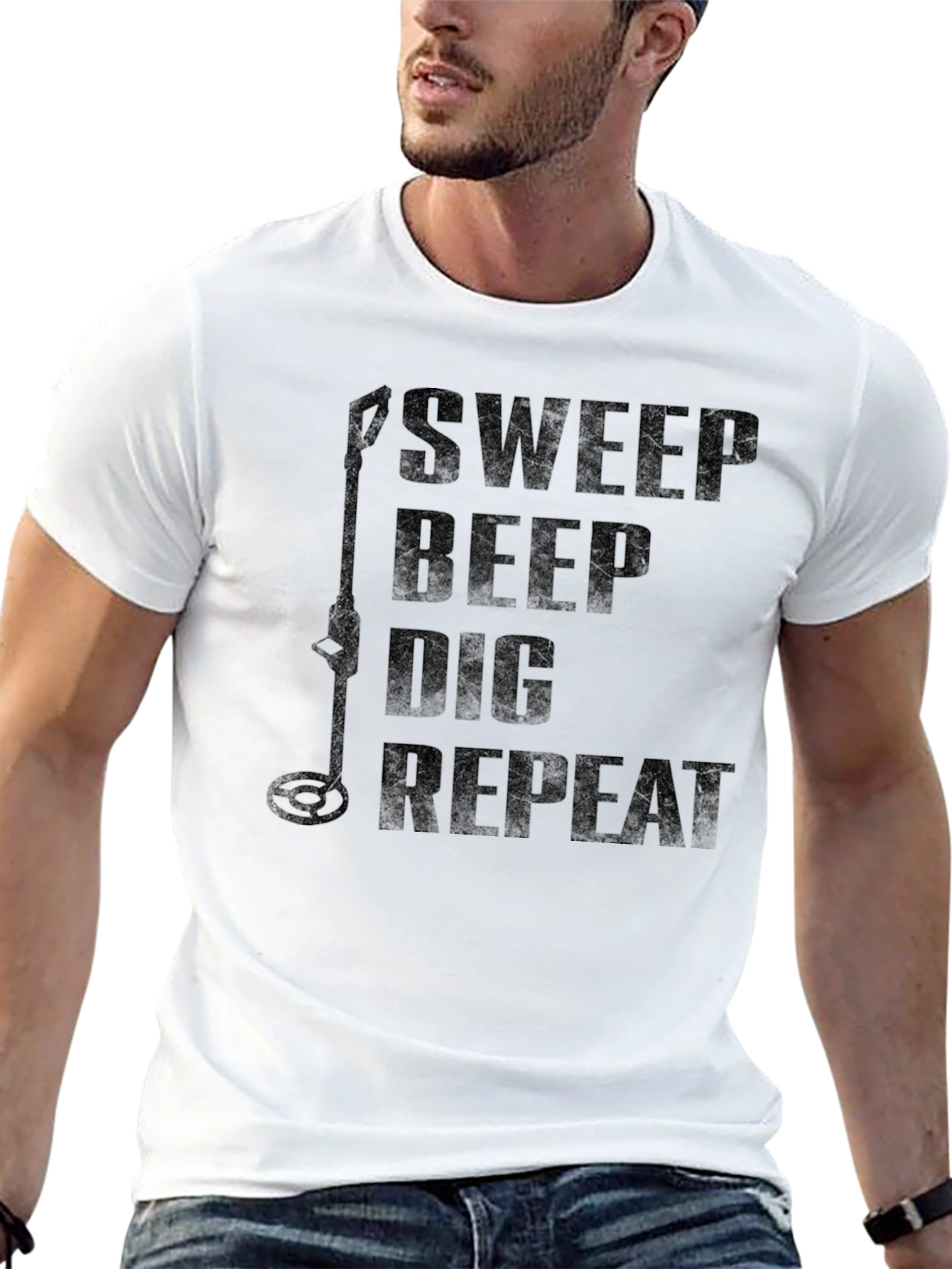 Sweep Beep Dig Repeat Metal Detecting Hobby T-Shirt