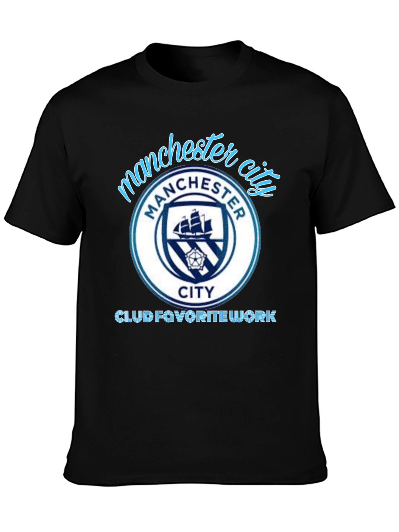 Manchester City Black T-Shirt - Club Fan Apparel