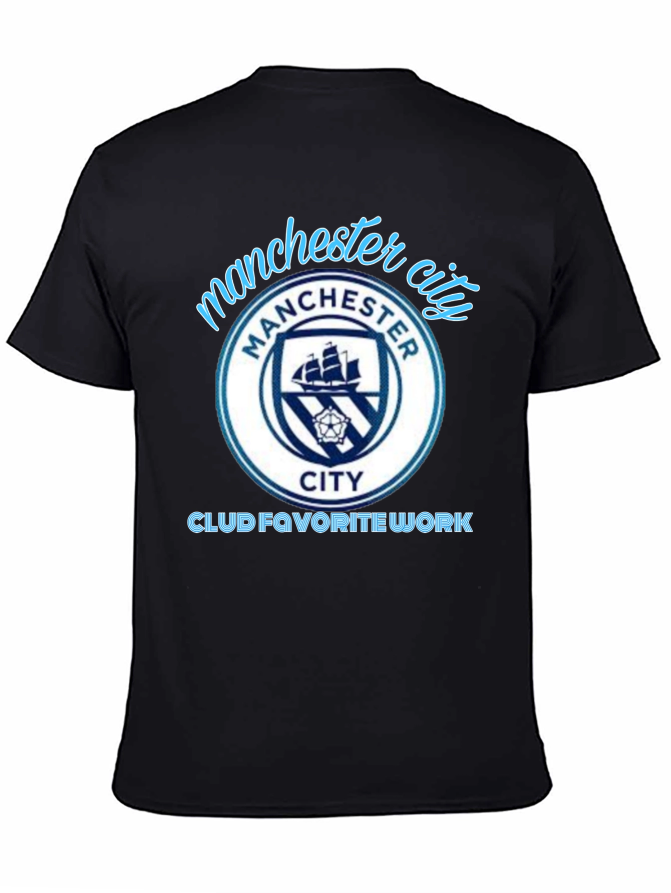 Manchester City Black T-Shirt - Club Fan Apparel
